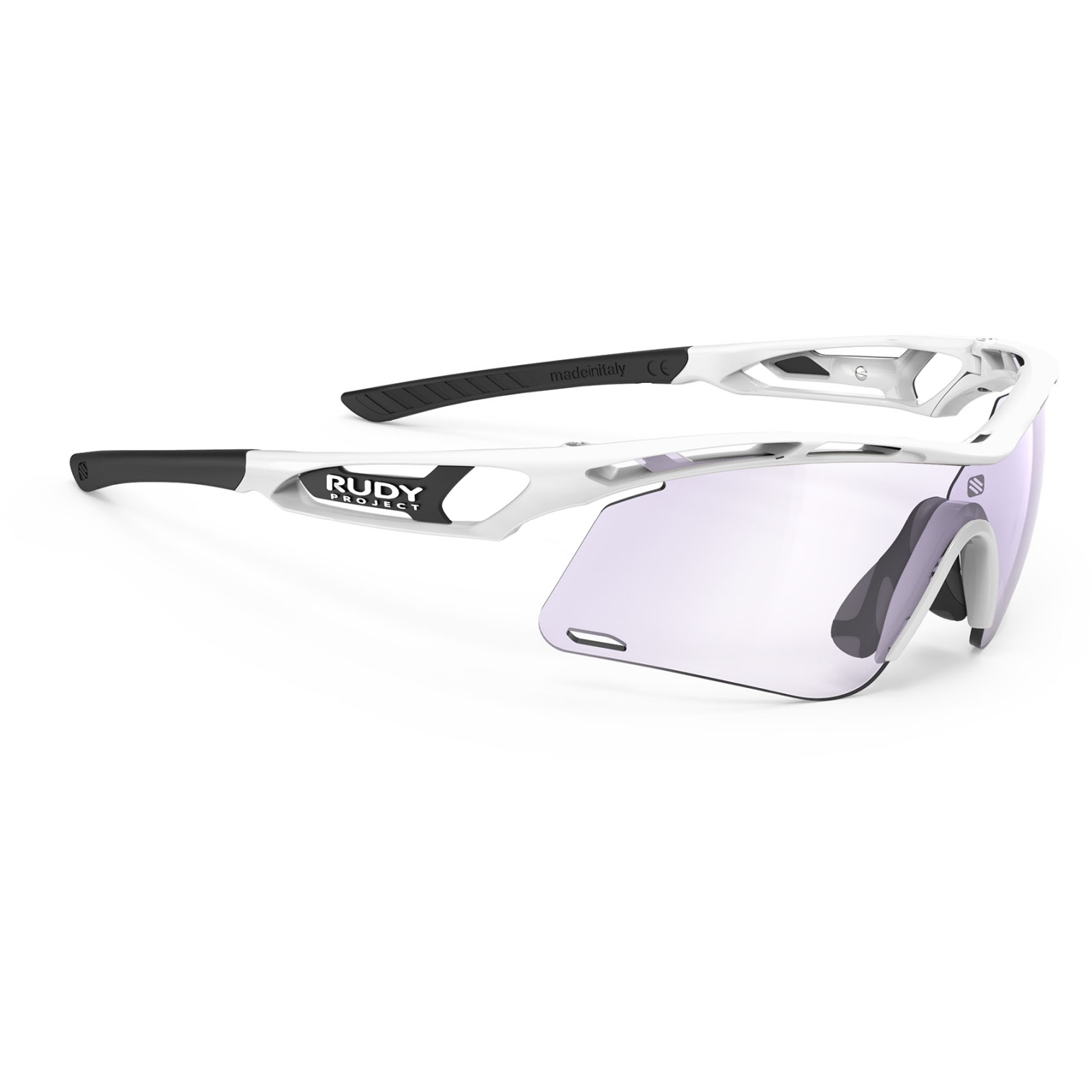 Picture of Rudy Project Tralyx+ Slim Glasses - White Gloss/ImpactX Photochromic 2 Laser Purple