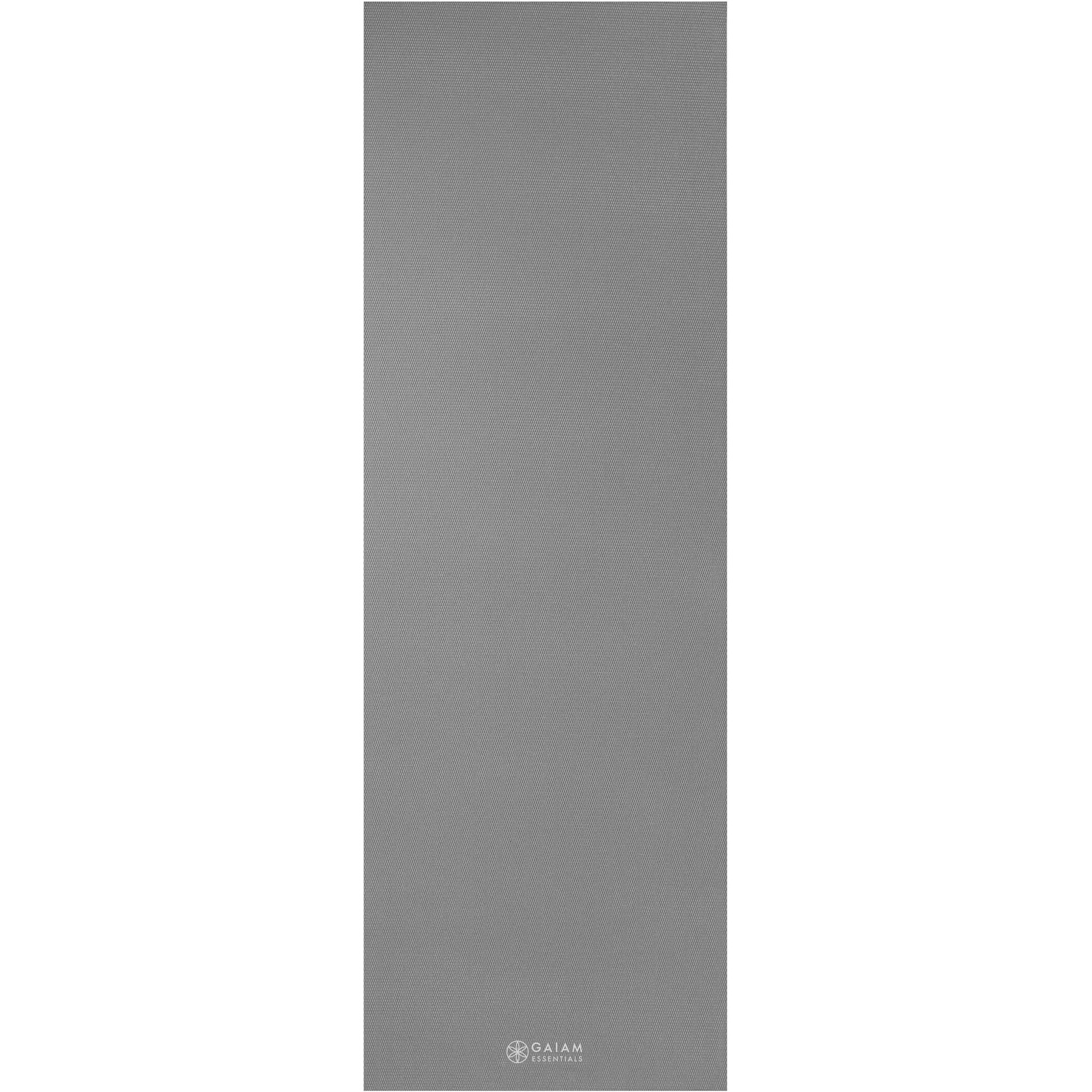 Tapis de Yoga Épais Essentials - Gris - 183 x 61 x 0,6 cm - Sangle