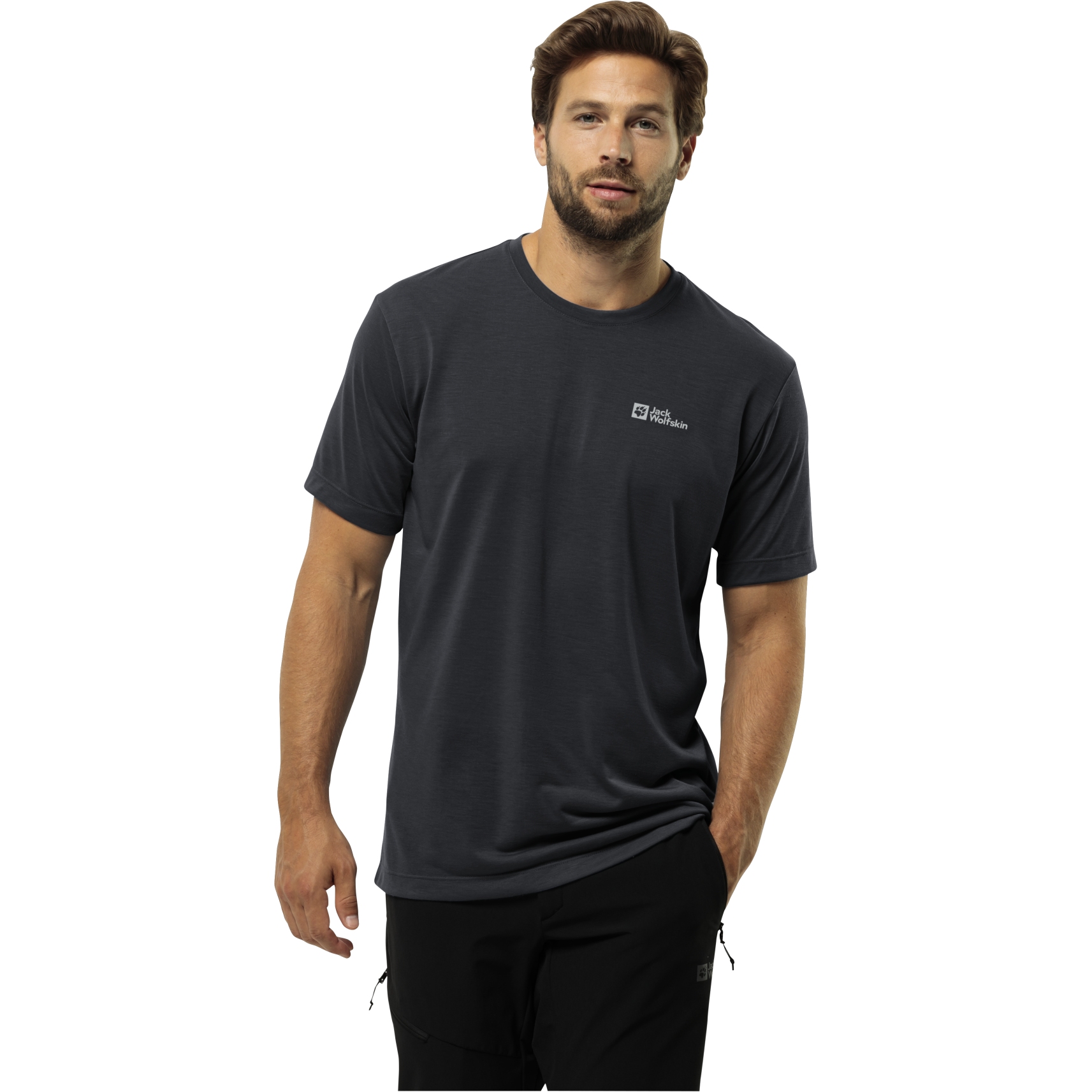 Picture of Jack Wolfskin Vonnan Short Sleeve Shirt Men - phantom