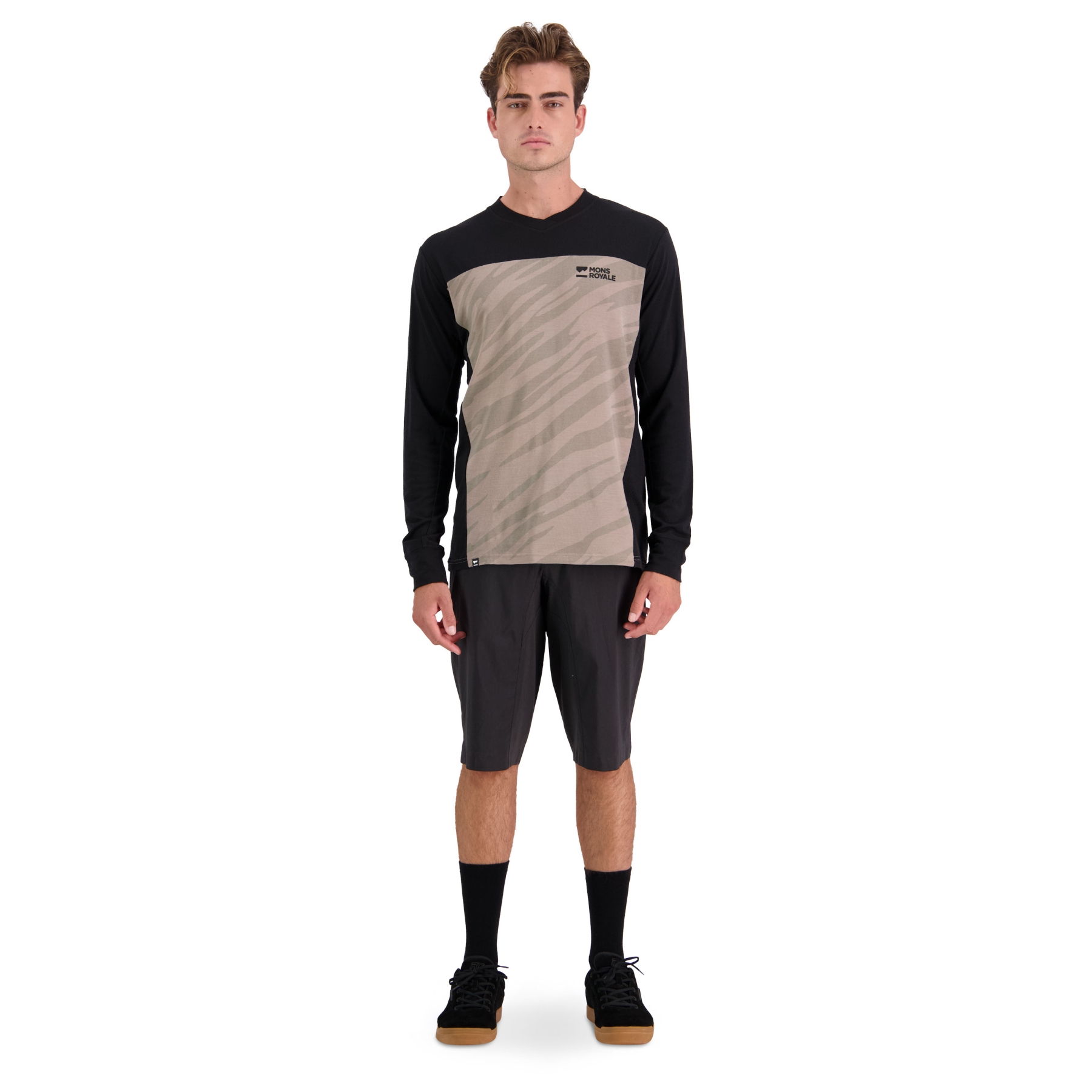 Mons Royale Redwood Merino Air-Con Wind Jersey Men - black