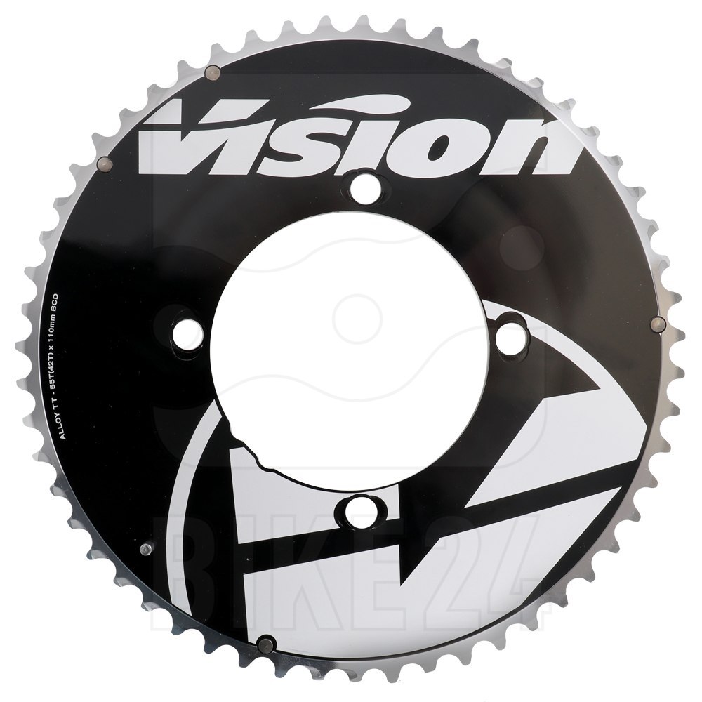 Image of FSA Powerbox Aero Pro outer Chainring 110mm - ABS - 10/11-fach - 55 Teeth for 55-39T/Vision Logo