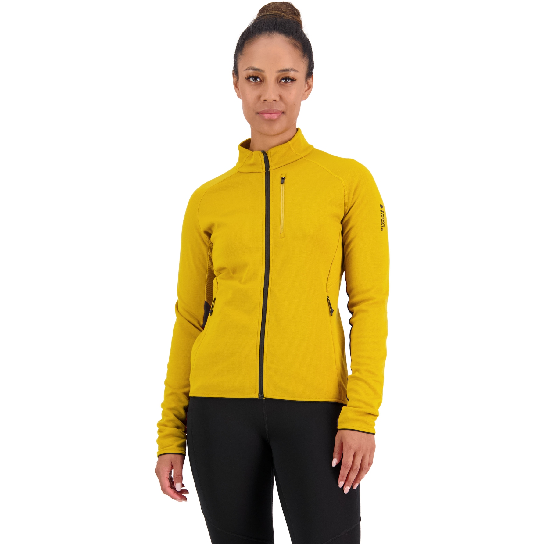 Picture of Mons Royale Approach Merino Gridlock Women&#039;s Jacket - turmeric