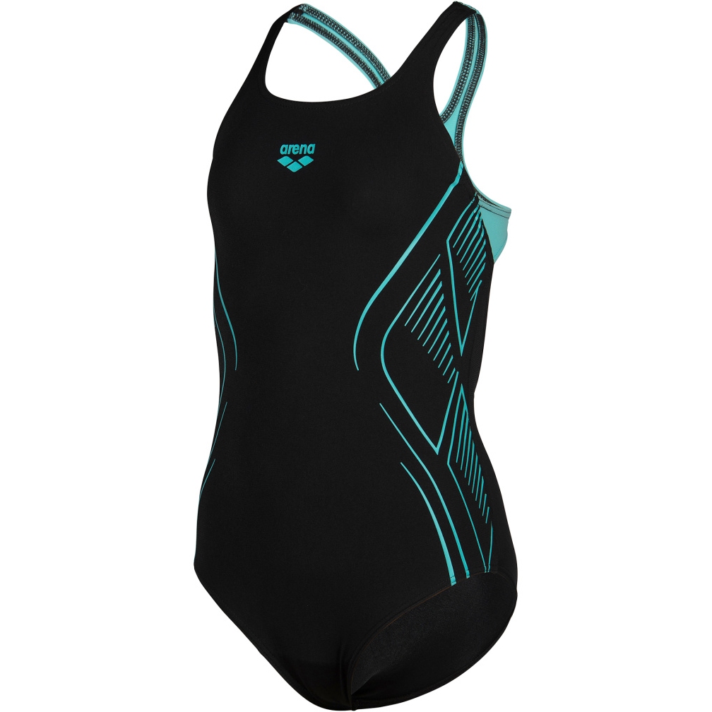 Picture of arena Performance Reflecting Swim Pro Back Swimsuit Girls - Black/Water