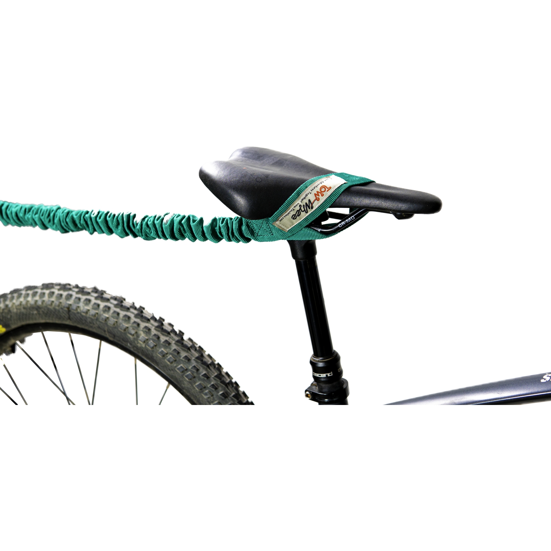 TowWhee Adult Tow Rope for Bicycles - green