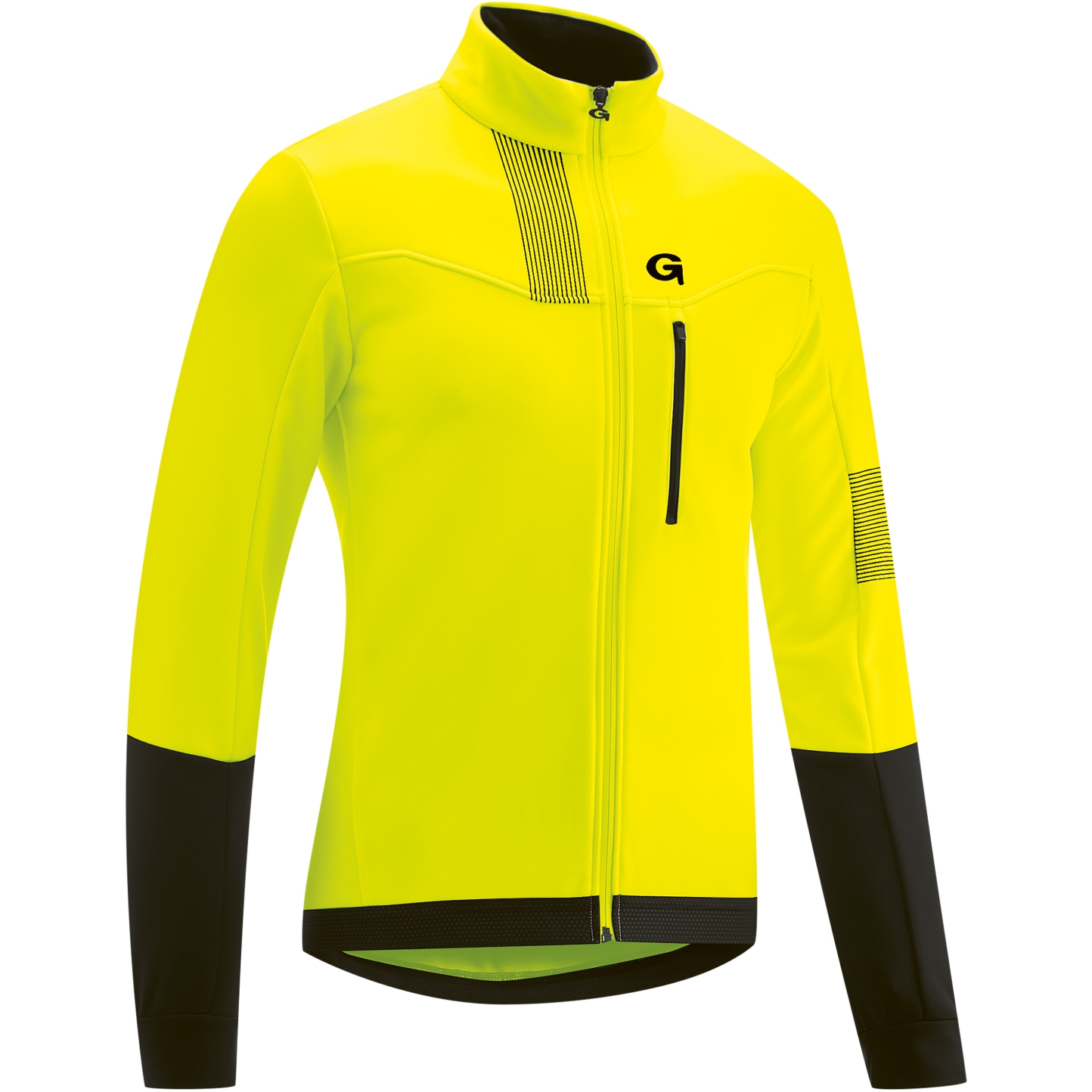 Picture of Gonso Valaff Men&#039;s Softshell Cycling Jacket - Safety Yellow/Black
