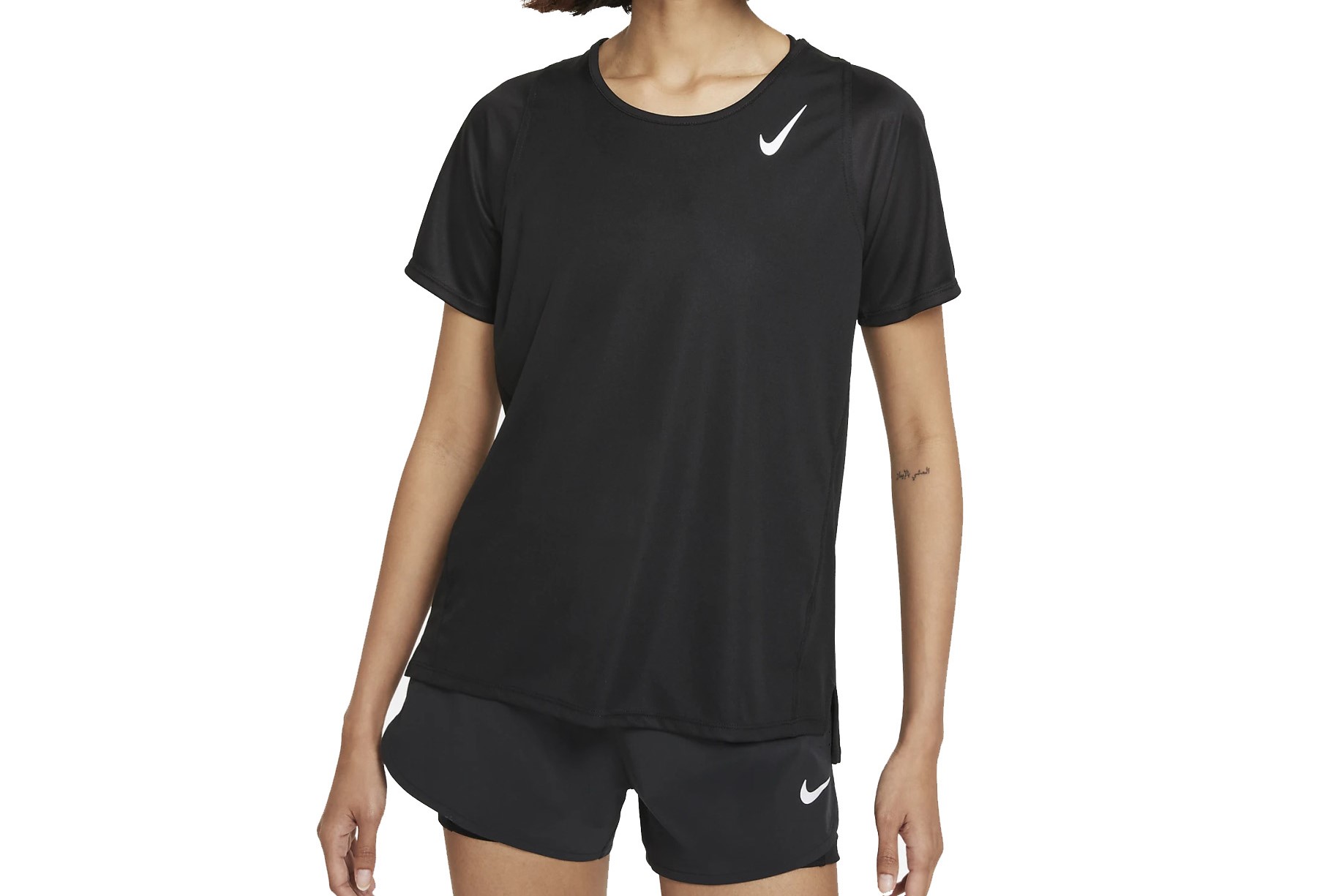 Picture of Nike Dri-Fit Race Short-Sleeve Running Top Women - black/reflective silver DD5927-010