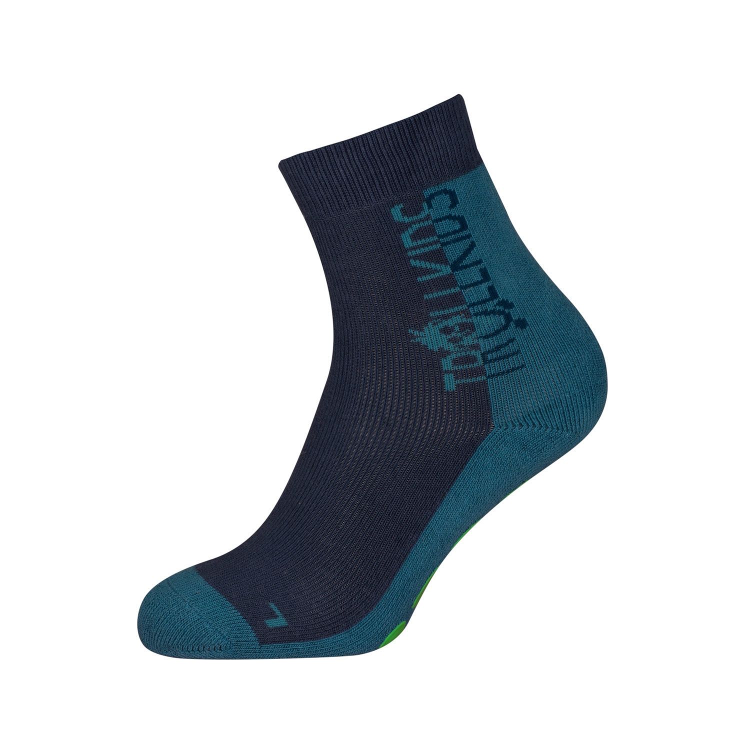 HABNI Pack 4 Paires Chaussettes Sport Enfant Anti-Dérapantes | Taille 33-39 | Blanc, Noir, Bleu, Rouge | Foot, Basket