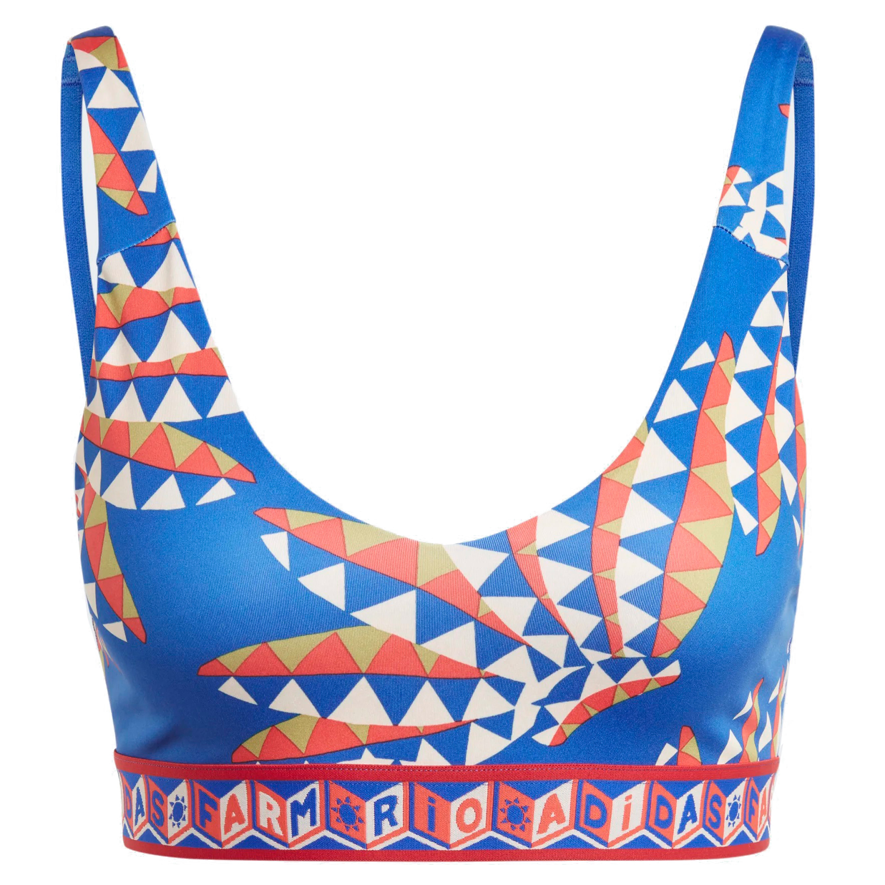 Picture of adidas x FARM Rio Medium-Support Sports Bra Women - Cup size A-C - bold blue/bliss orange IN3750
