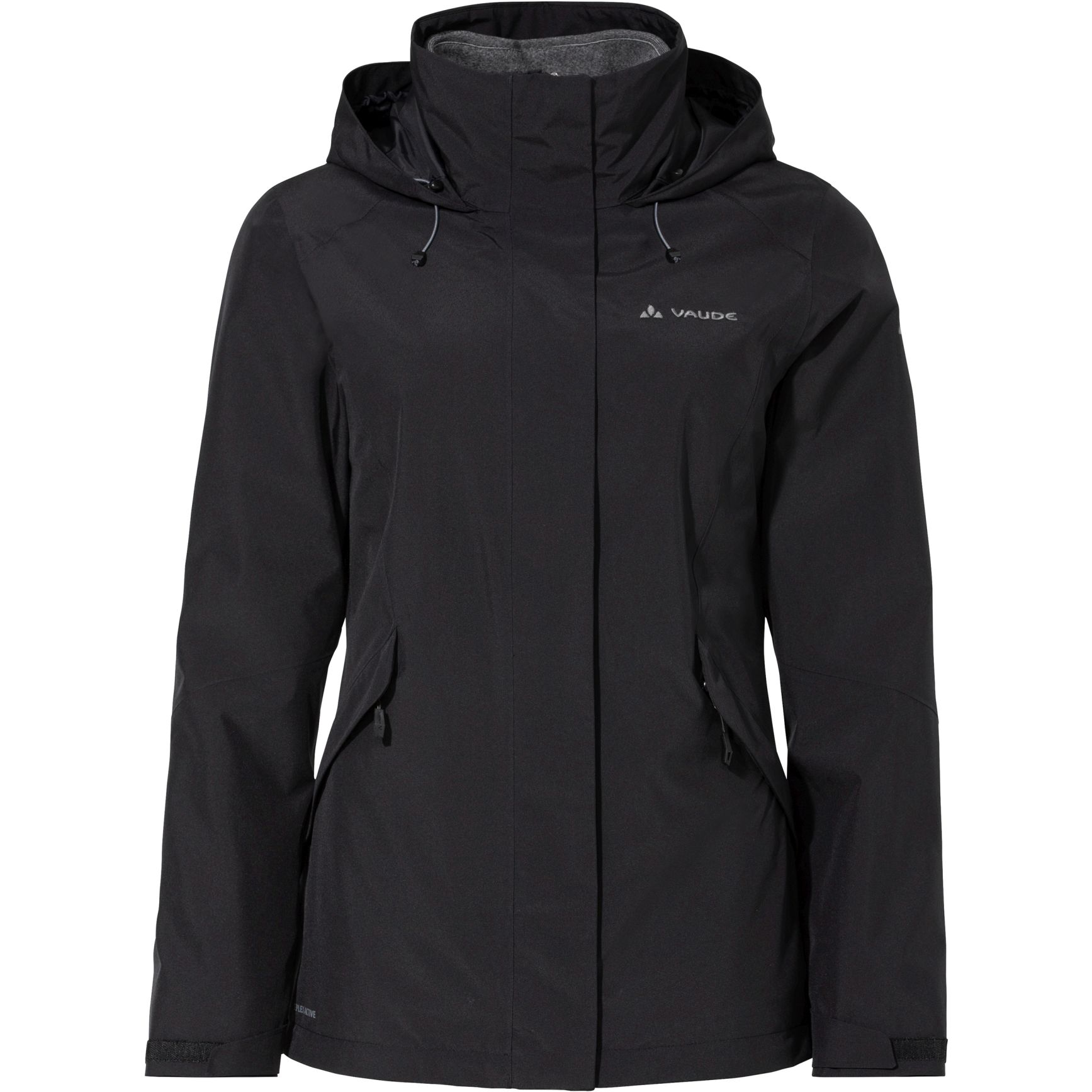 VAUDE Rosemoor 3in1 Giacca Doppia Donna | Impermeabile Antivento + Pile Interno | Cappuccio Removibile | Green Shape
