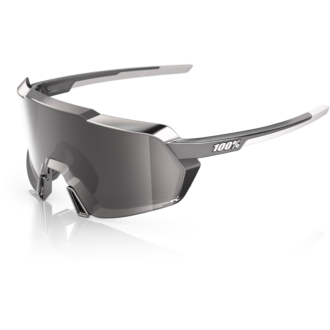 Image de 100% Lunettes - Korbin - Gloss Black Chrome / Silver Chrome HiPER Mirror