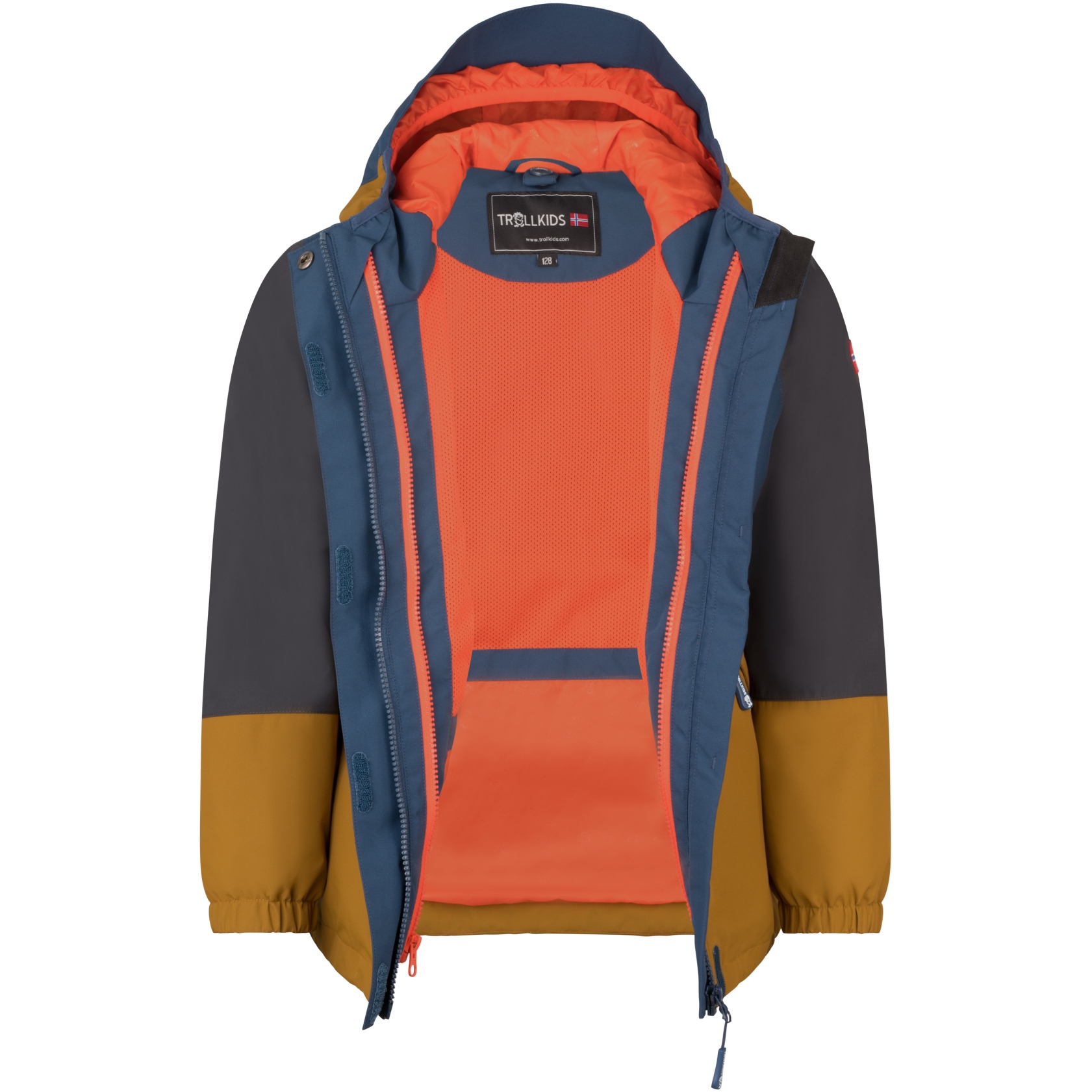 Trollkids Kjerag 3in1 Jacket Kids Bronze/Mystic Blue/Black BIKE24