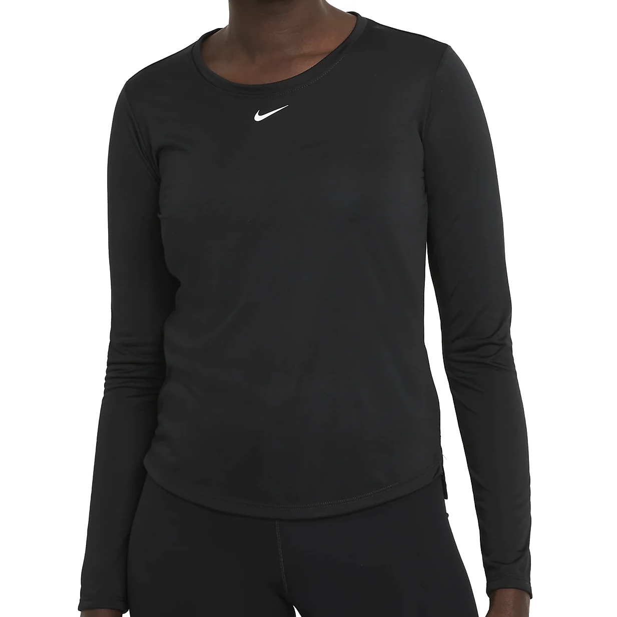 Picture of Nike Dri-Fit One Women&#039;s Standard Fit Long-Sleeve Top - black/white DD0641-010