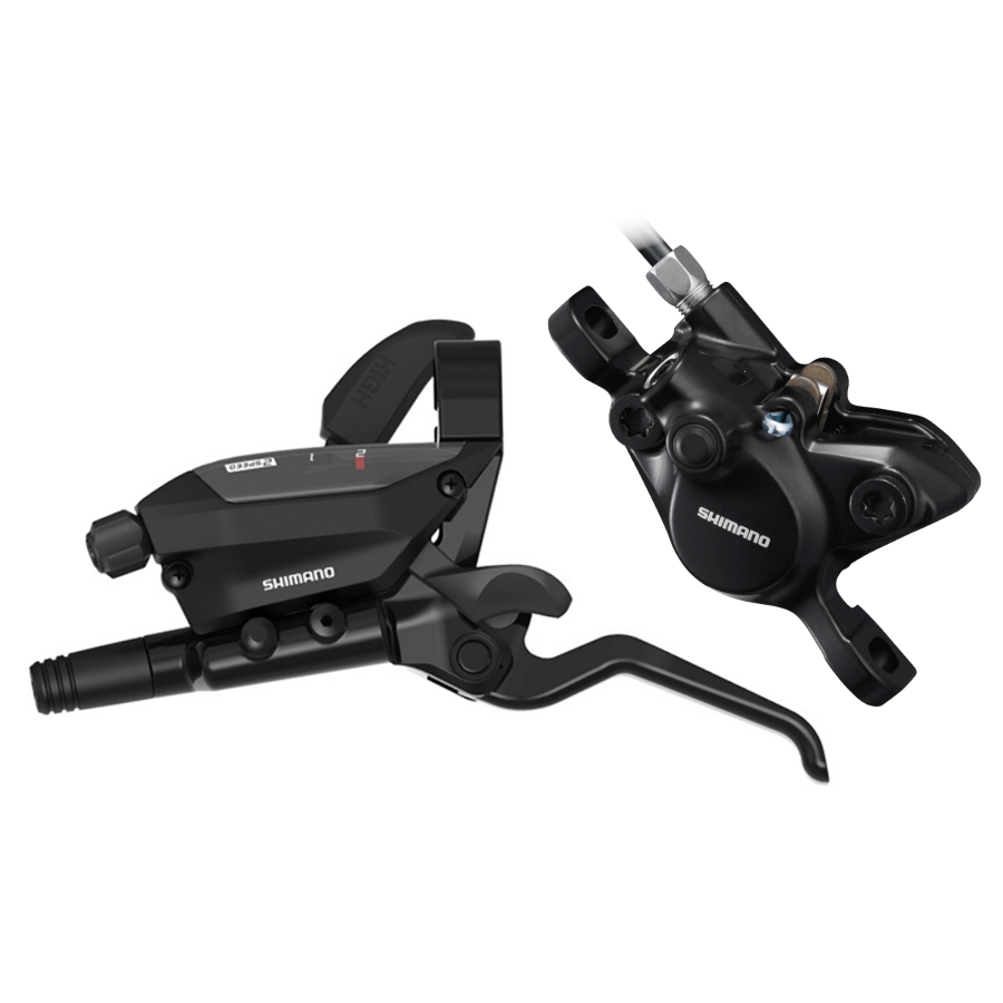 Дисковый тормоз Shimano ST-EF515 + BR-MT200 - EZ Fire Plus | Крепление на стойку | J-образный комплект | задний/левый - 2-ступенчатый (2 л)