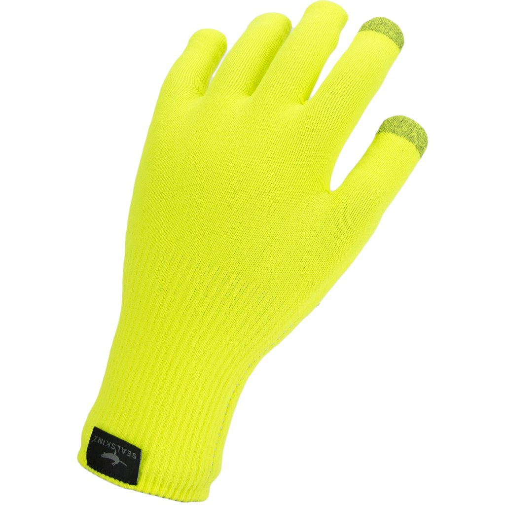 Produktbild von SealSkinz Wasserdichte Allwetter-Ultra-Grip-Strickhandschuhe - Neon Yellow