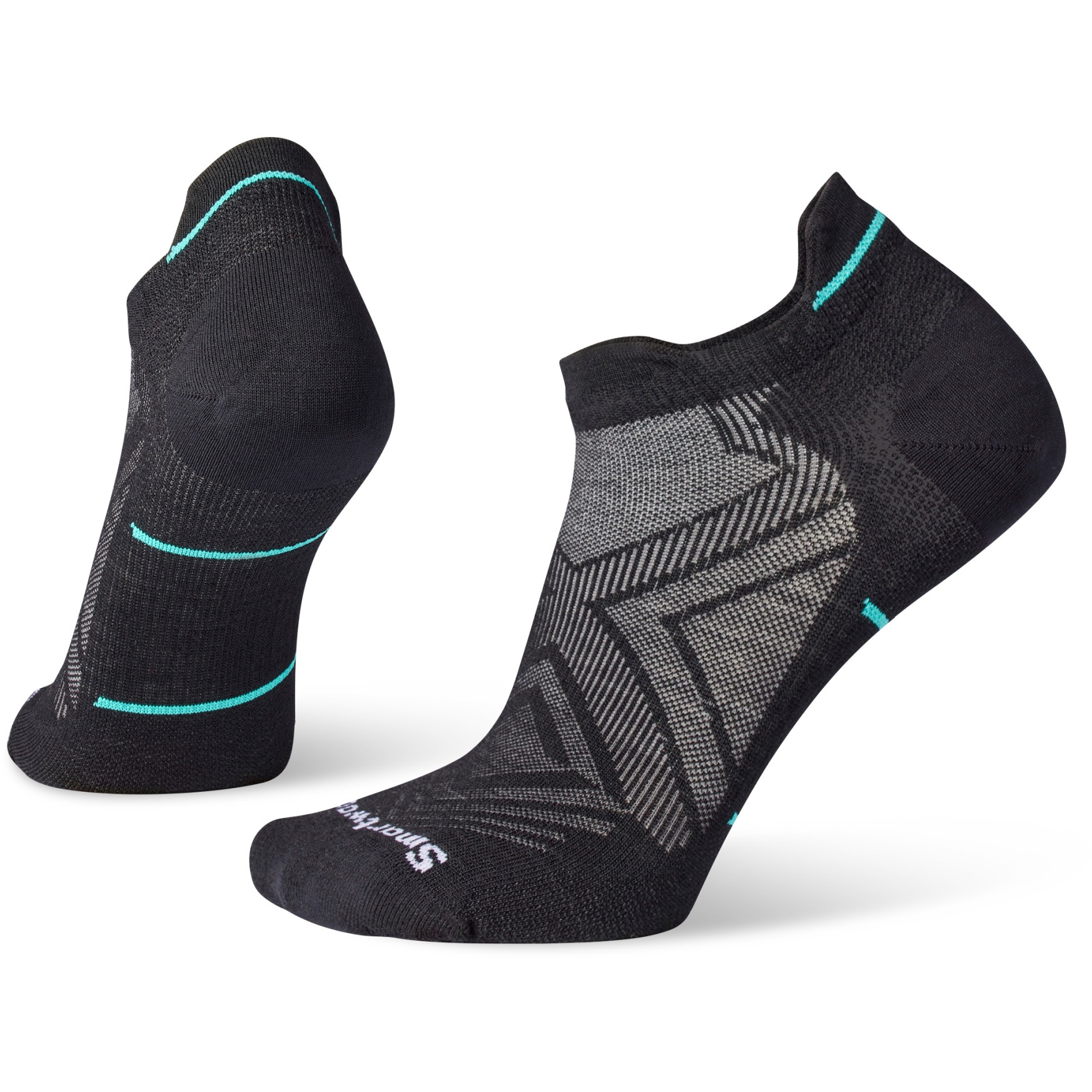 Produktbild von SmartWool Run Zero Cushion Low Ankle Damen Socken - 001 schwarz