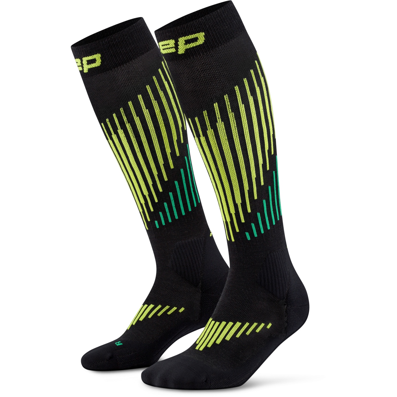 Picture of CEP Core Run Merino Tall Compression Socks Women - black/lime