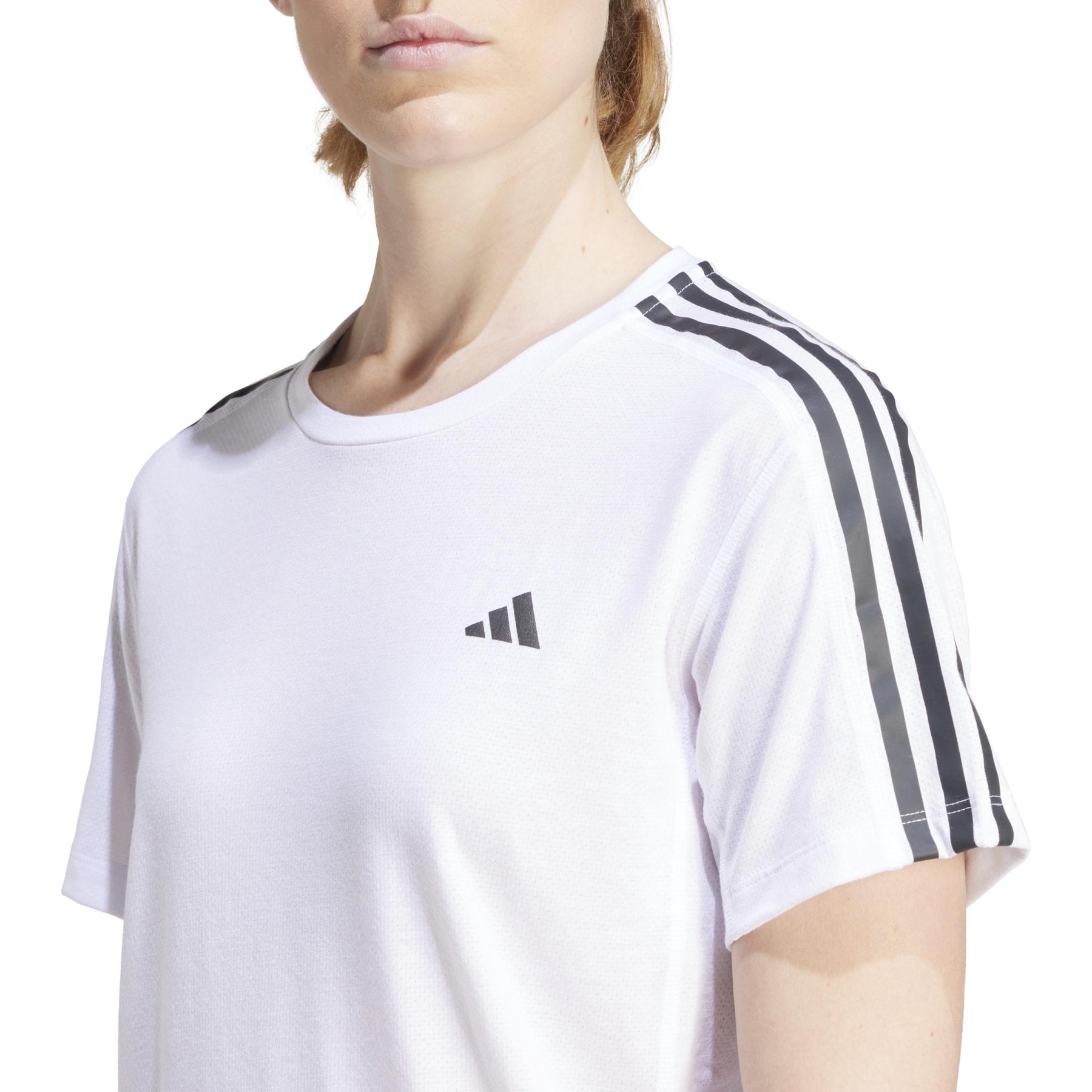 adidas Own The Run 3 Stripes Tee Women white IQ3876 BIKE24