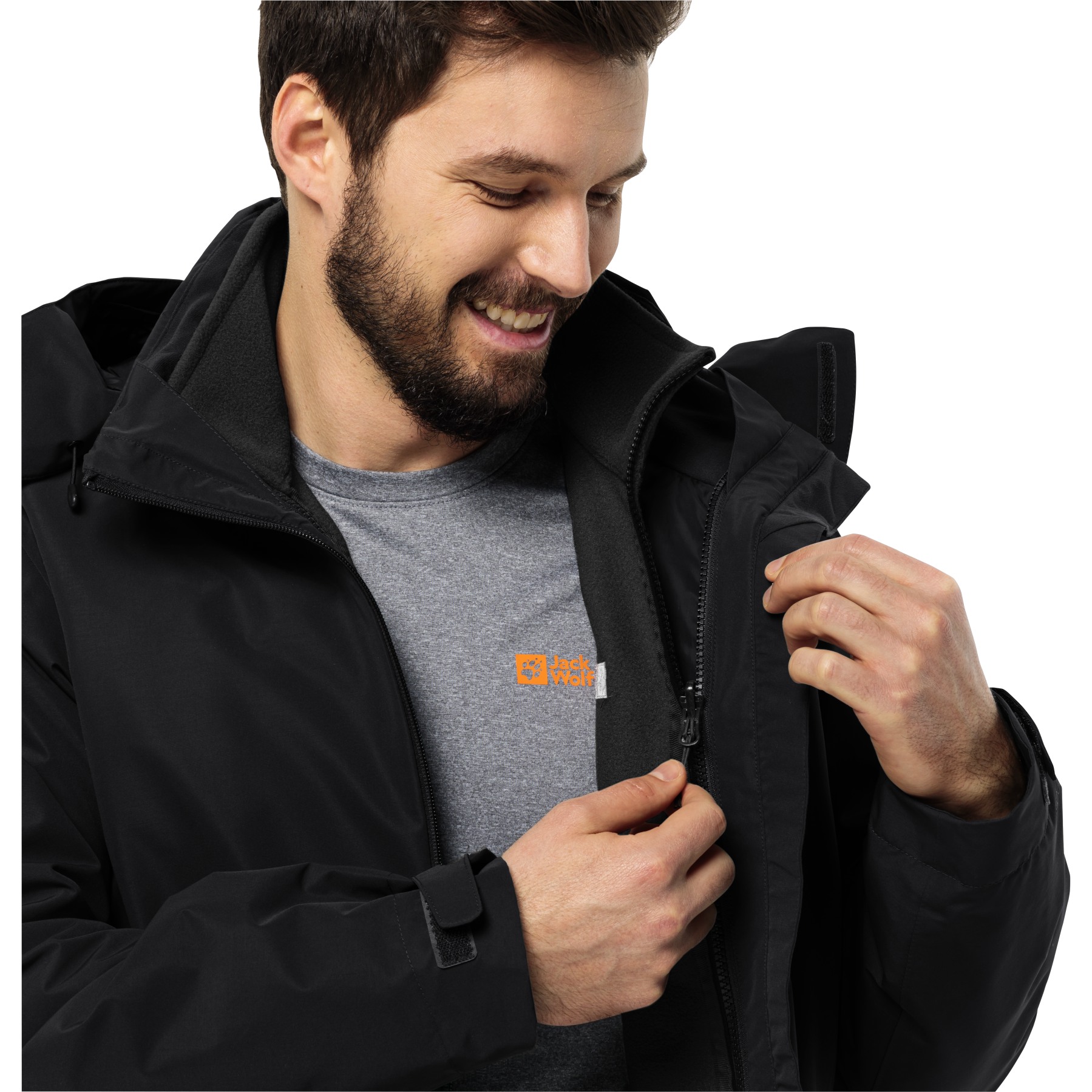 Jack Wolfskin Winterstein Full Zip Jacke Herren schwarz BIKE24