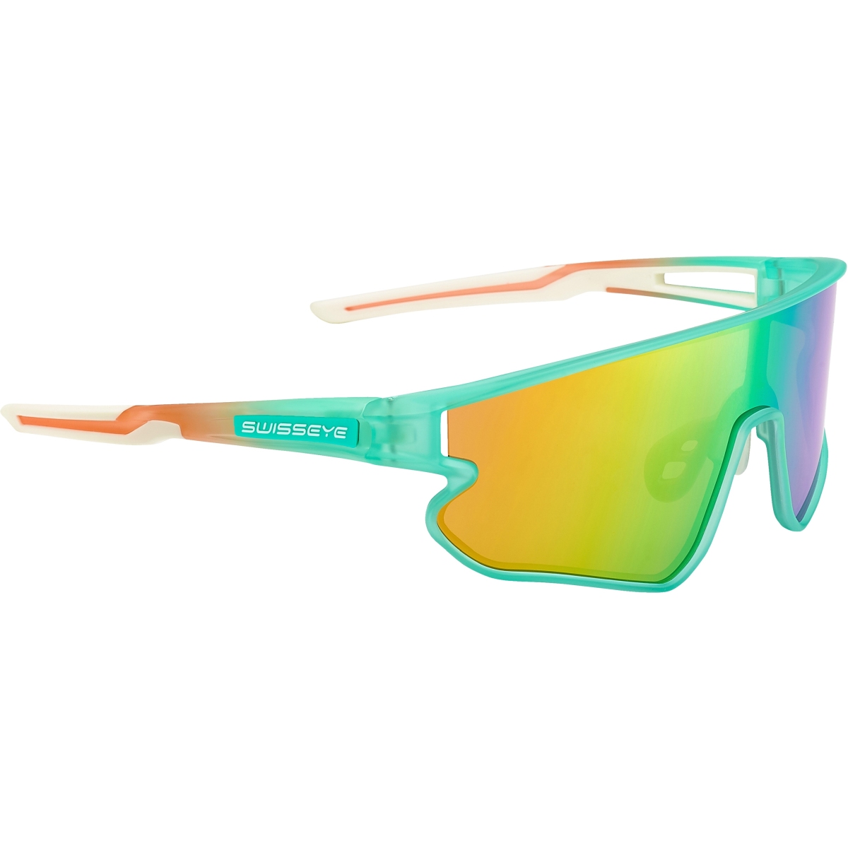 Picture of Swiss Eye Hurricane Glasses - Rainbow Turquoise/White - Brown Orange Revo 13005