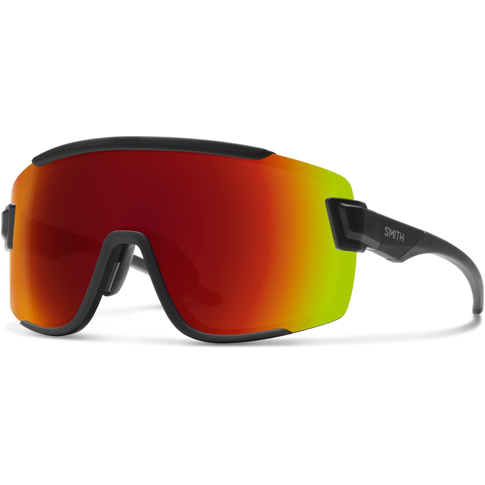 Picture of Smith Wildcat Cycling Glasses - Matte Black / ChromaPop Red Mirror + Clear