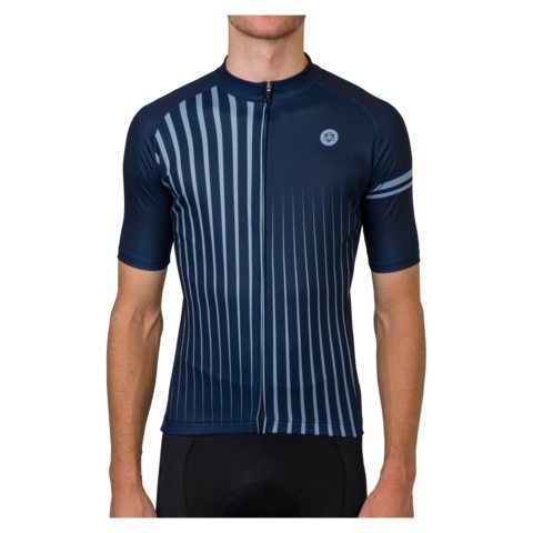 Image of AGU Essential Faded Stripe Short Sleeve Jersey - deep blue