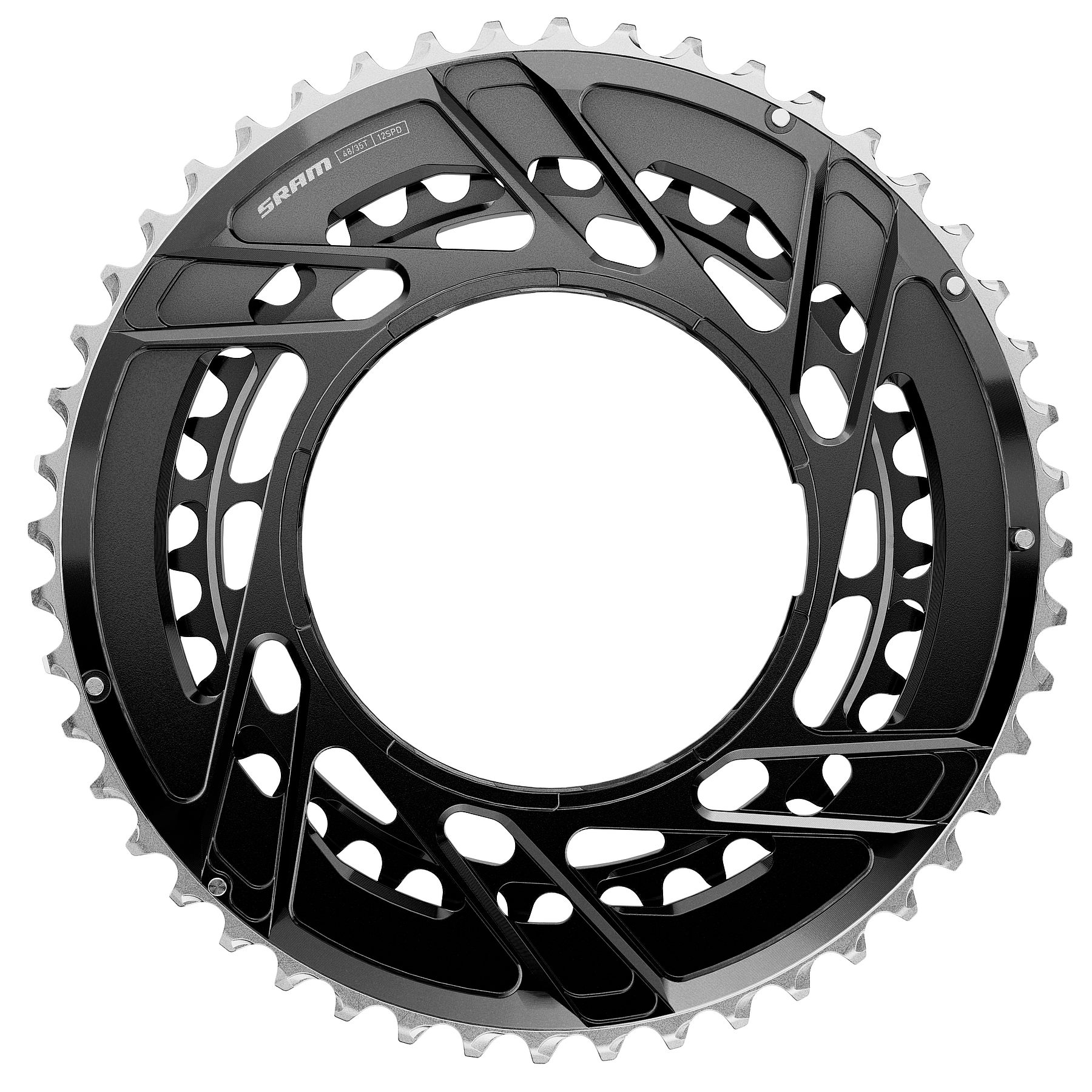 Produktbild von SRAM FORCE 2x Kettenblatt Set | Thread Mount | E1 - schwarz