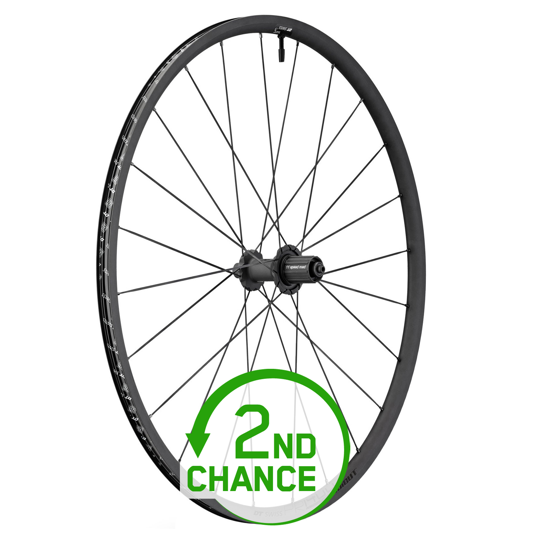 DT Swiss PR 1400 DICUT 21 OXiC - Заднее колесо | Решающий элемент | С двойным перекрестием - QR - Специальное предложение - черный - 2-й вариант