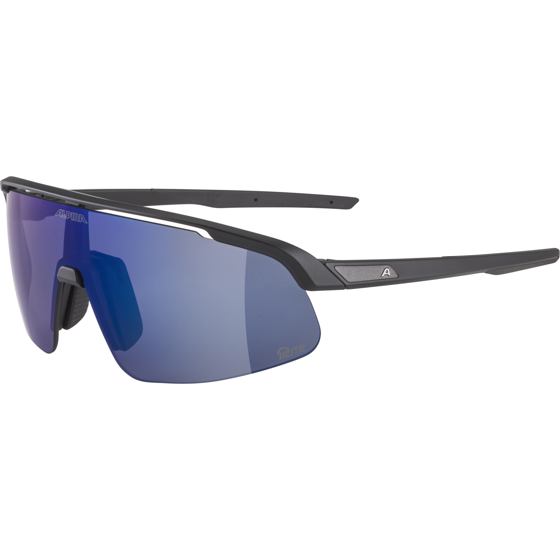Produktbild von Alpina Turbo Pro S Q-Lite Brille - black matt/grey/blue mirror