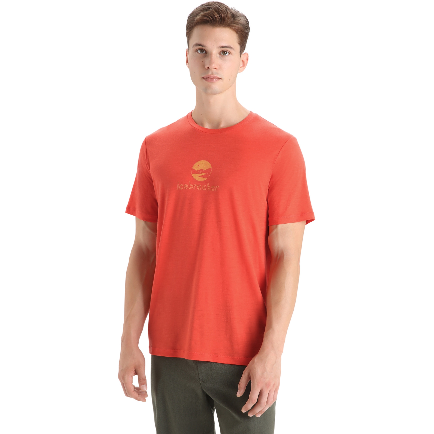 Image de Icebreaker T-Shirt Homme - Tech Lite II IB Essential Logo - Vibrant Earth