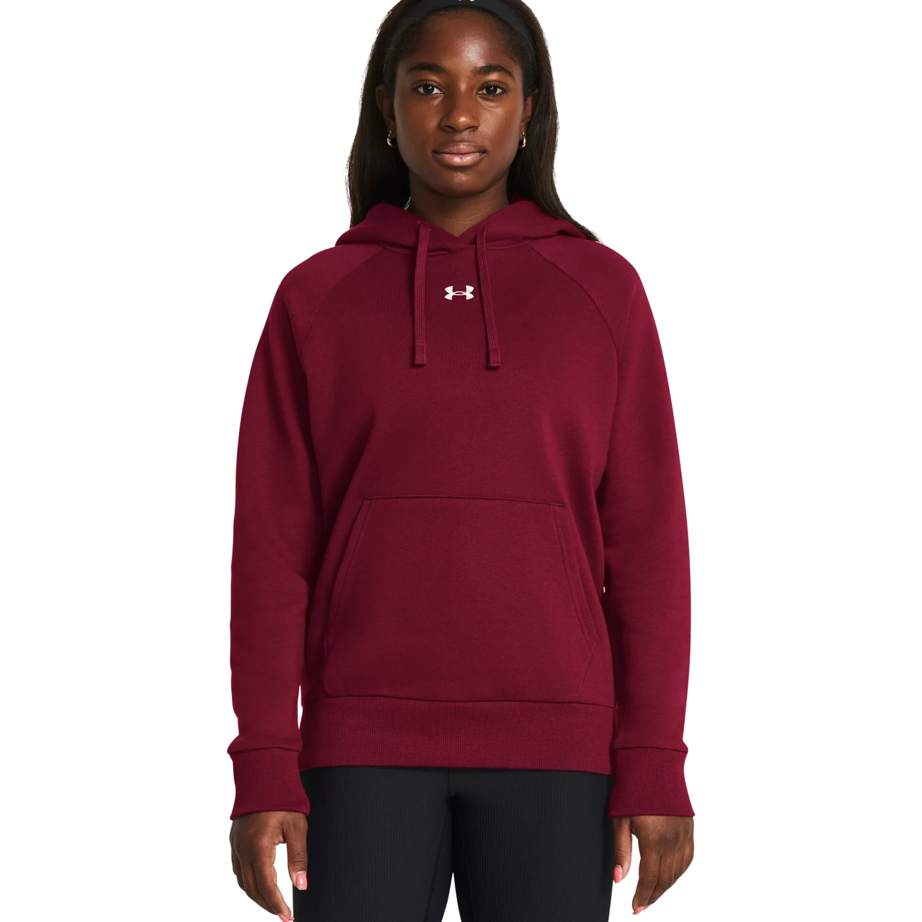 Under Armour UA Rival Fleece Hoodie Women Cardinal White BIKE24