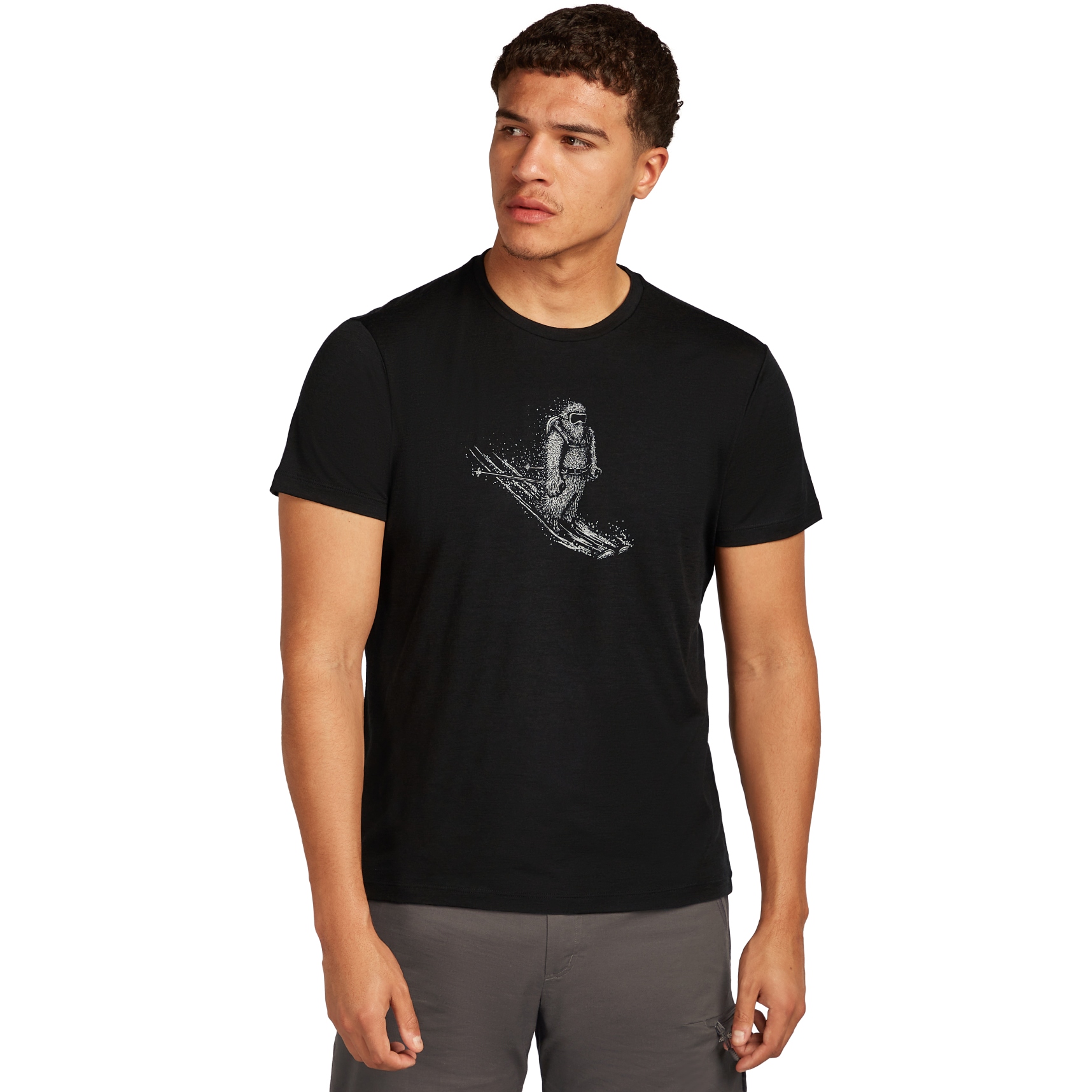 Produktbild von Icebreaker Merino 150 Tech Lite T-Shirt Skiing Yeti Herren - Schwarz