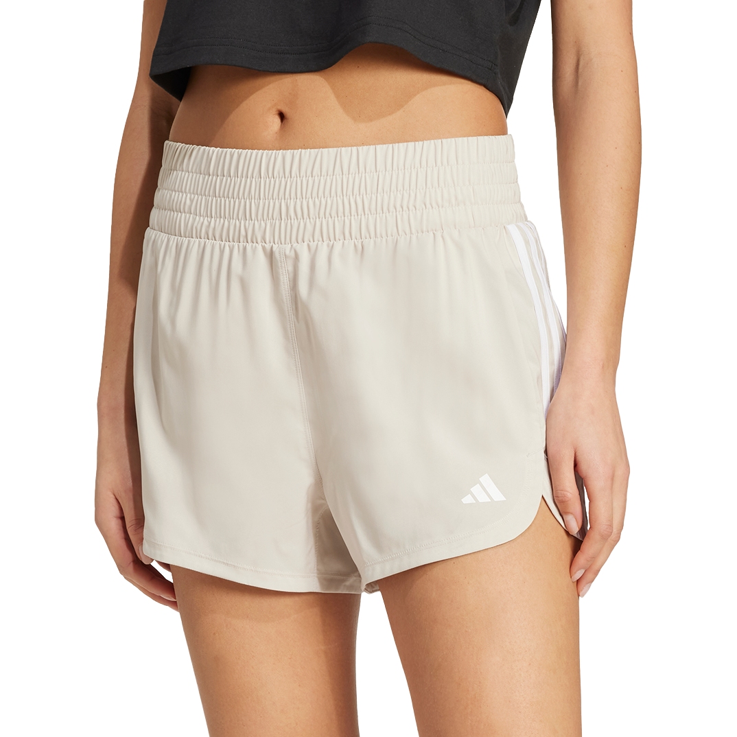 Picture of adidas Pacer Woven 5&quot; High Shorts Women - wonder alumina/white JD2295