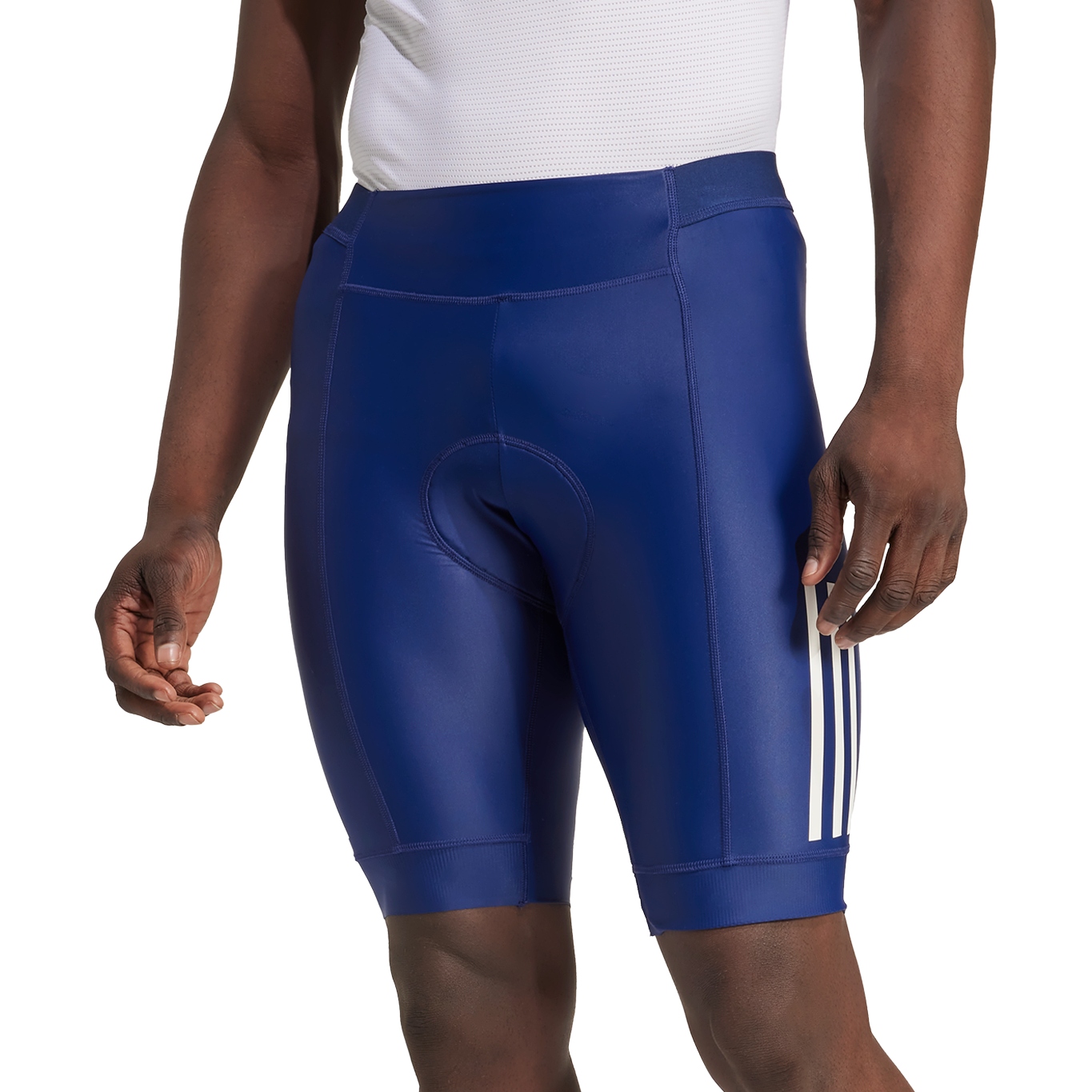 Photo produit de adidas Short Cycliste Homme - Essentials 3-Stripes Padded - dark blue JG4009