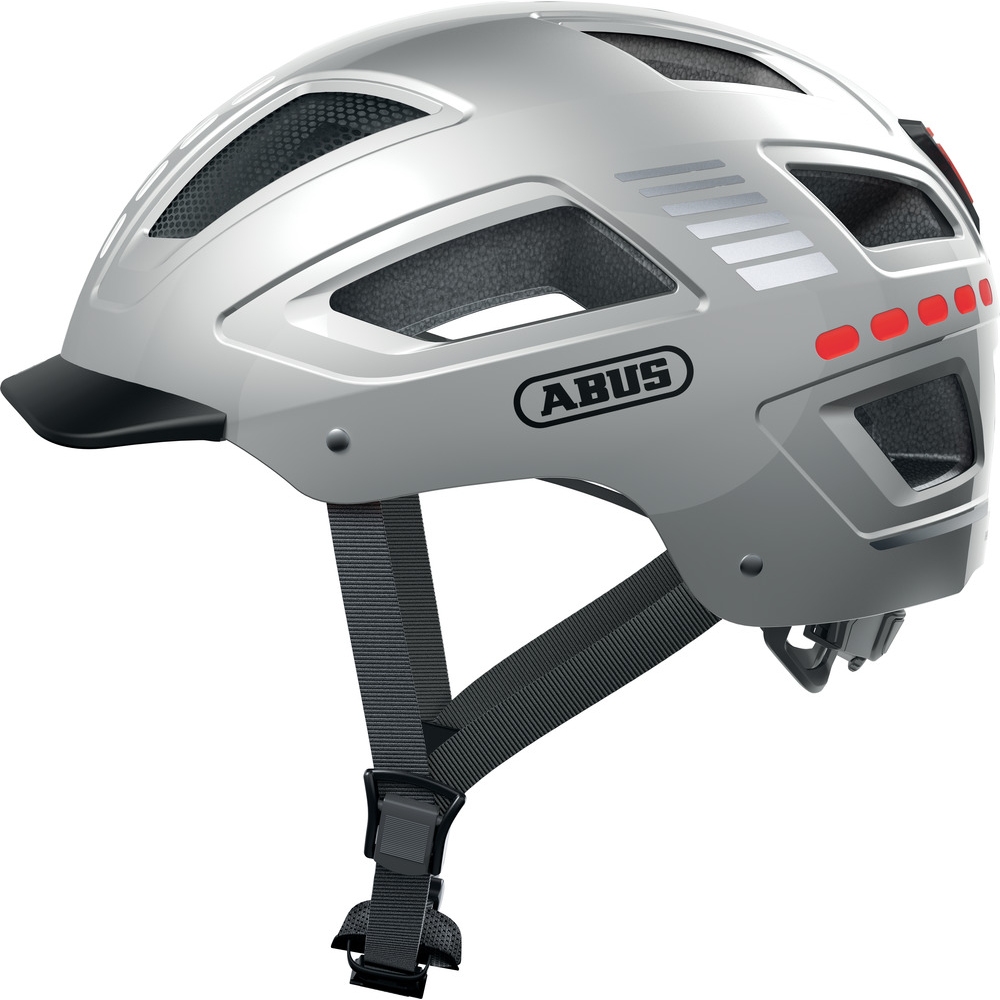 Image of ABUS Hyban 2.0 LED Helmet - signal silver
