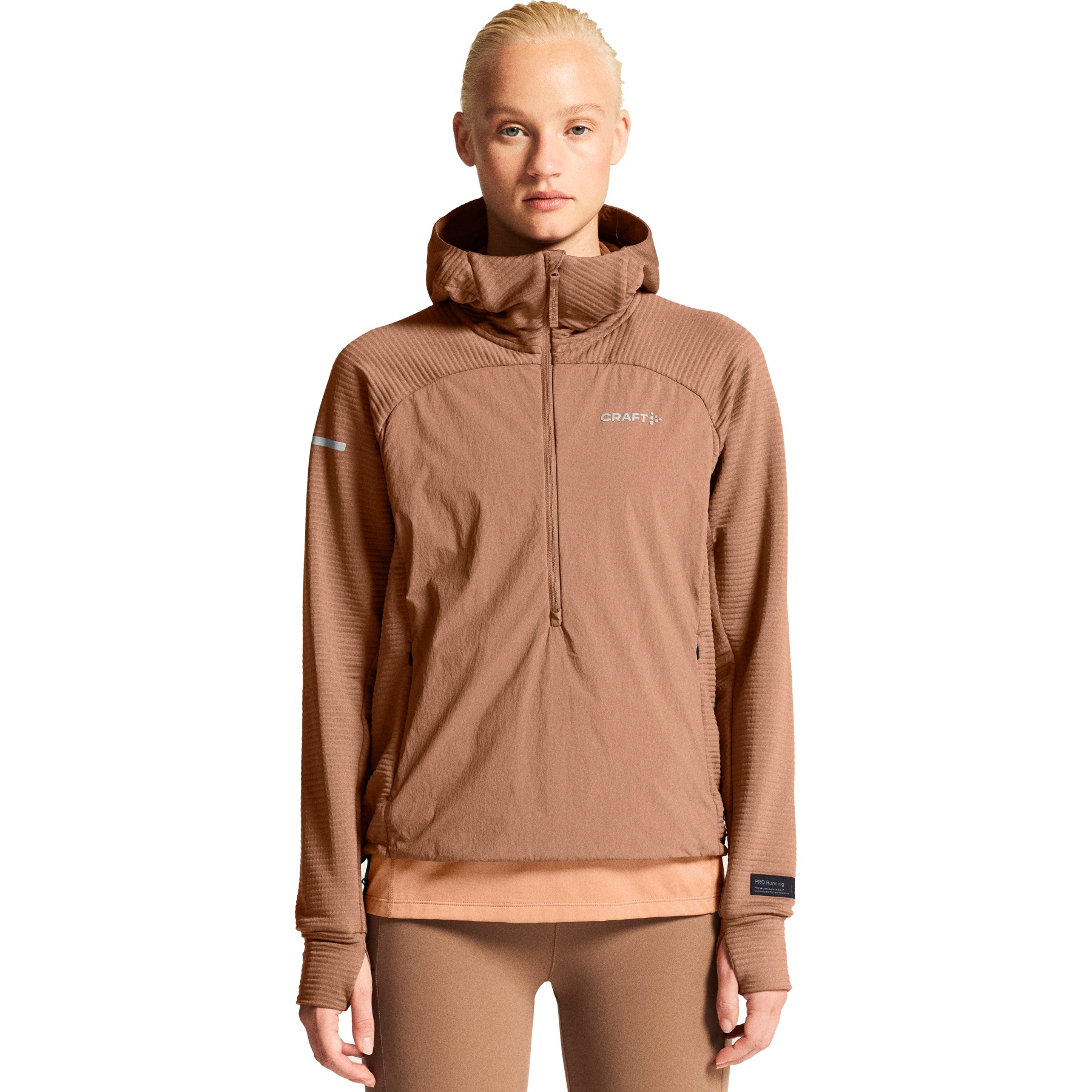 Женский свитер с капюшоном CRAFT SubZ Light - Гвоздичный