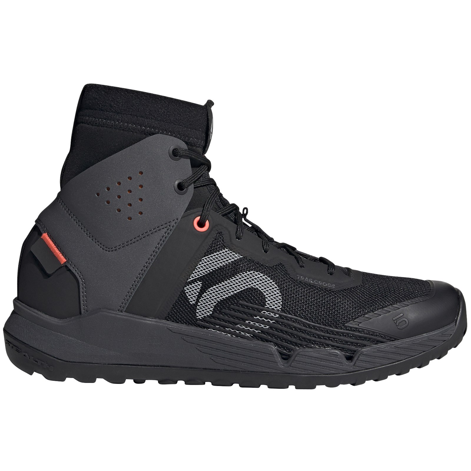 Image of Five Ten Trail Cross Mid Pro Mountainbiking Shoes - Core Black / Grey Two / Solar Red