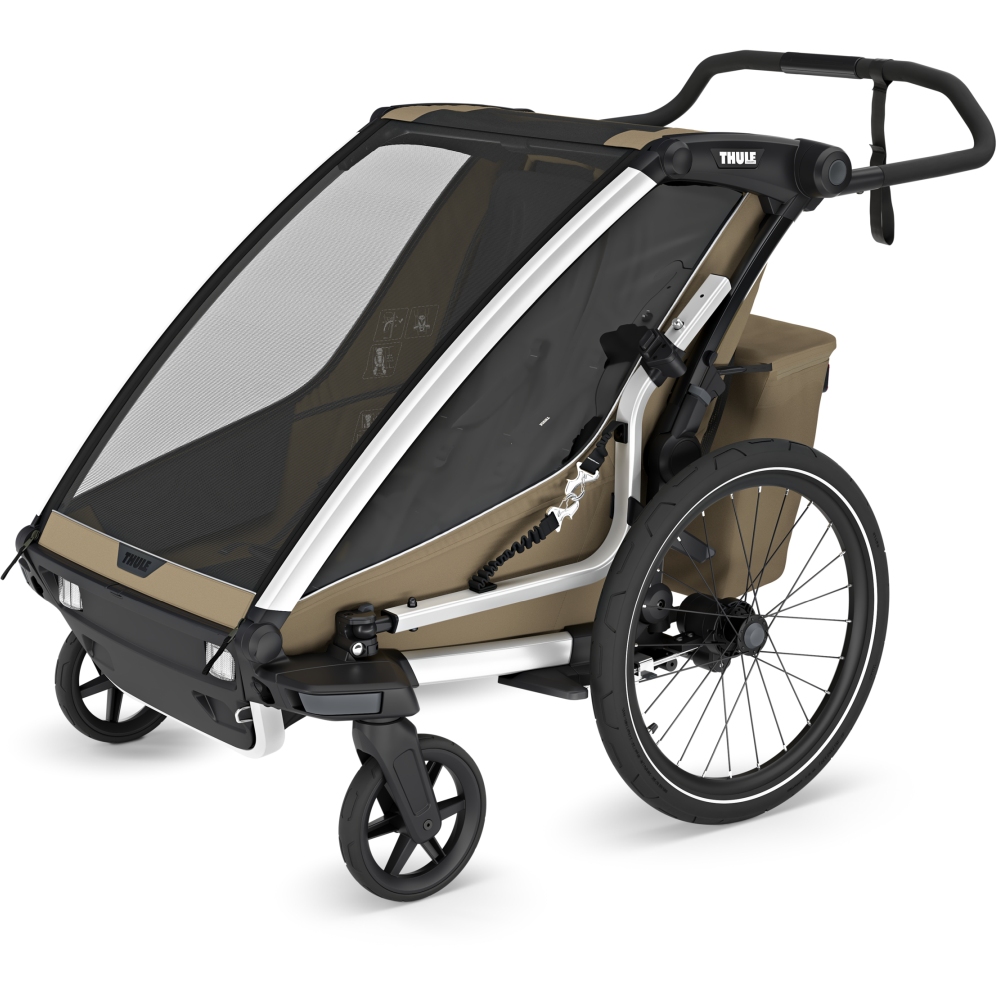 Produktbild von Thule Chariot Cross 2 Double - Fahrradanhänger für 2 Kinder - faded khaki