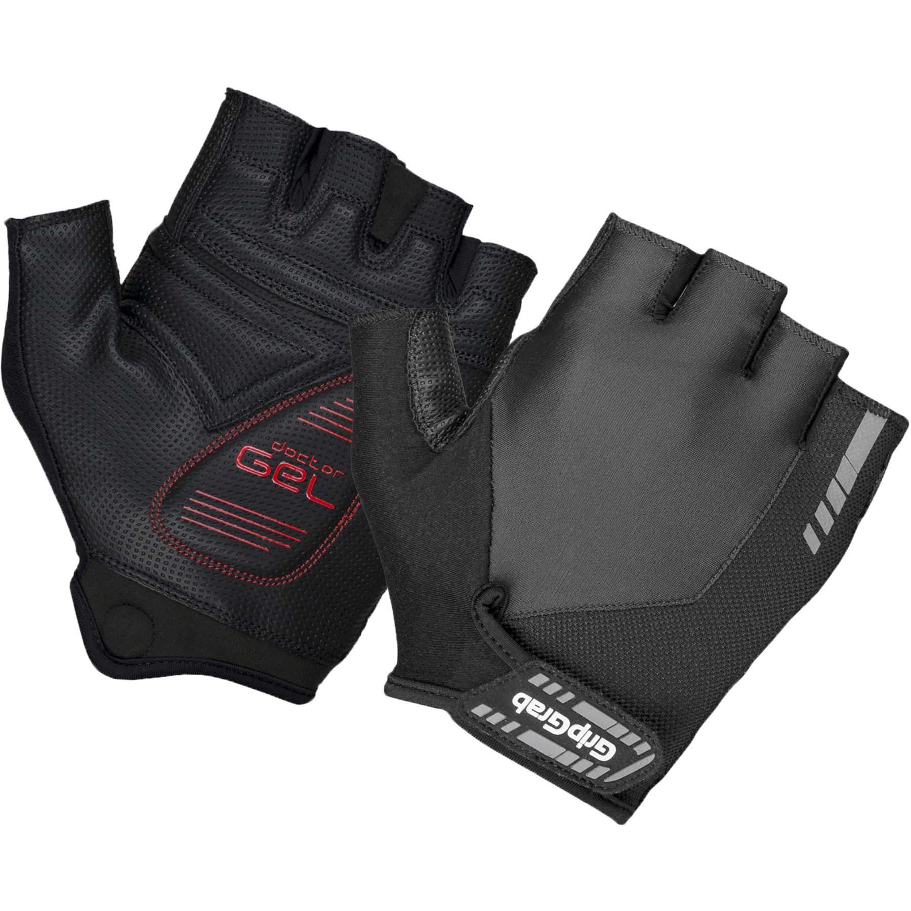 Picture of GripGrab ProGel Padded Short Finger Gloves - Black