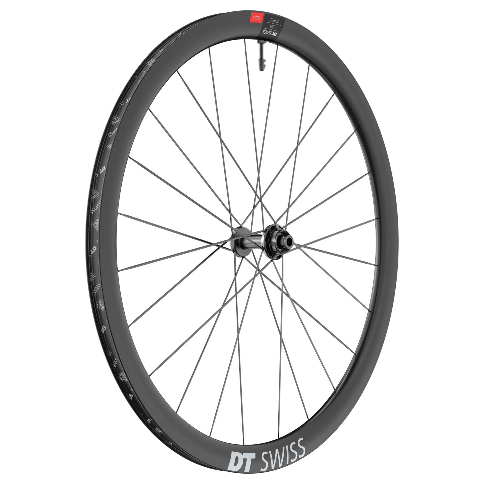 Produktbild von DT Swiss ARC 1100 DICUT db 38 Vorderrad - 28&quot; | Carbon | Clincher | Centerlock - 12x100mm - schwarz