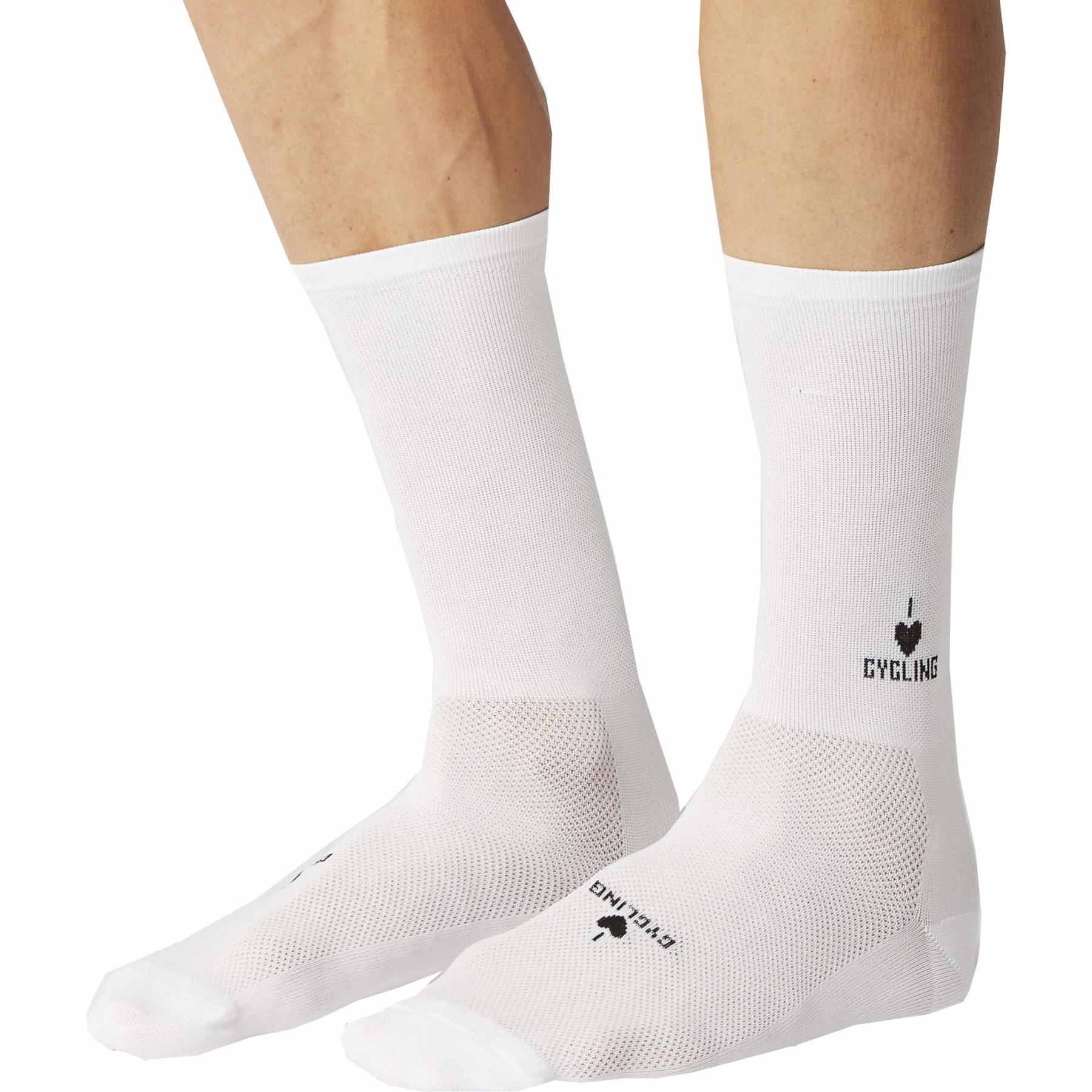 Foto de FINGERSCROSSED Calcetines Ciclismo - Classic Iconic - I Love Cycling - Blanco