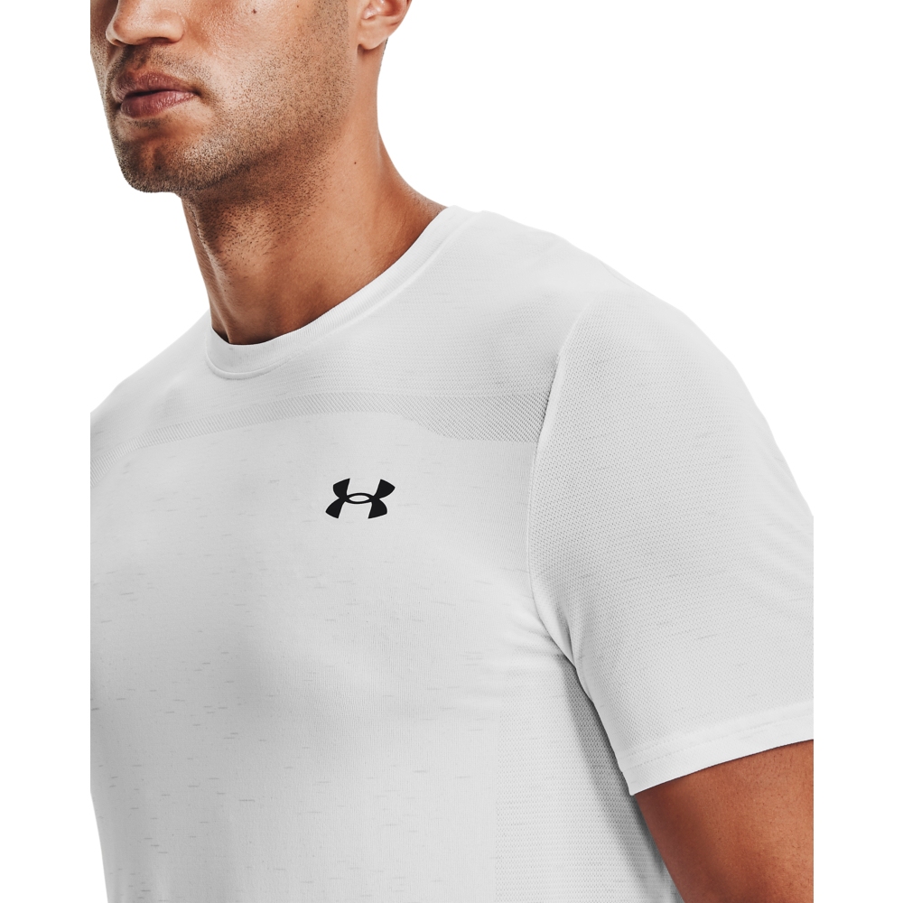 Under Armour UA Seamless Short Sleeve Shirt Men - White/Black