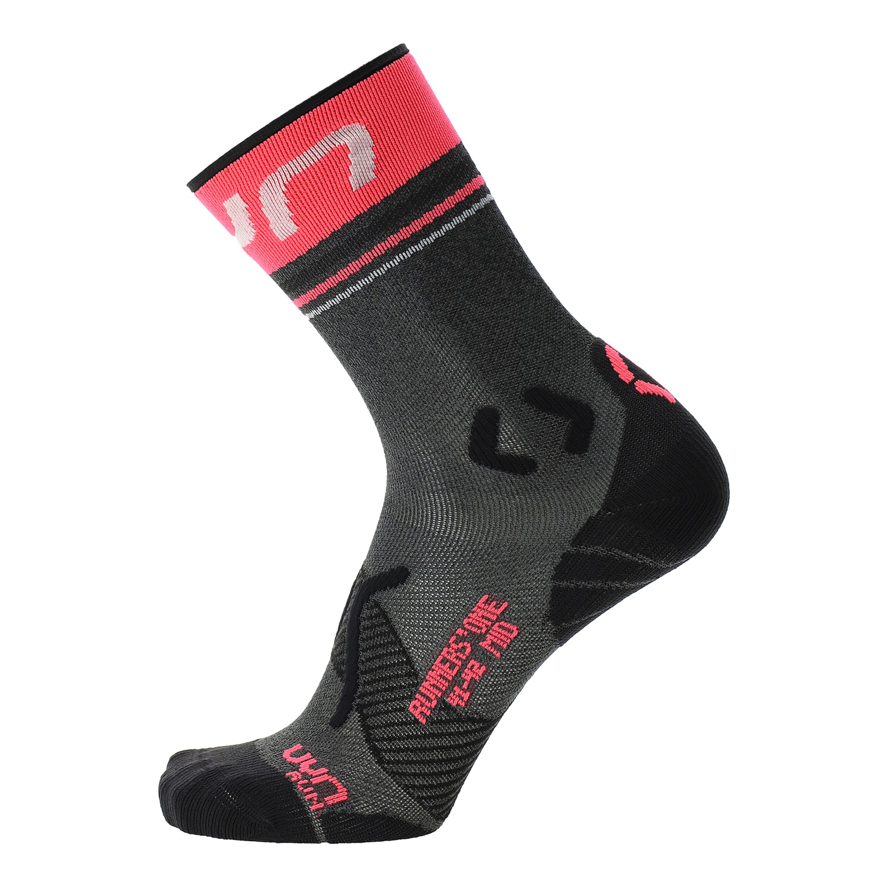 Picture of UYN Runner&#039;s One Mid Cut Socks Women - Grey Melange/Pink