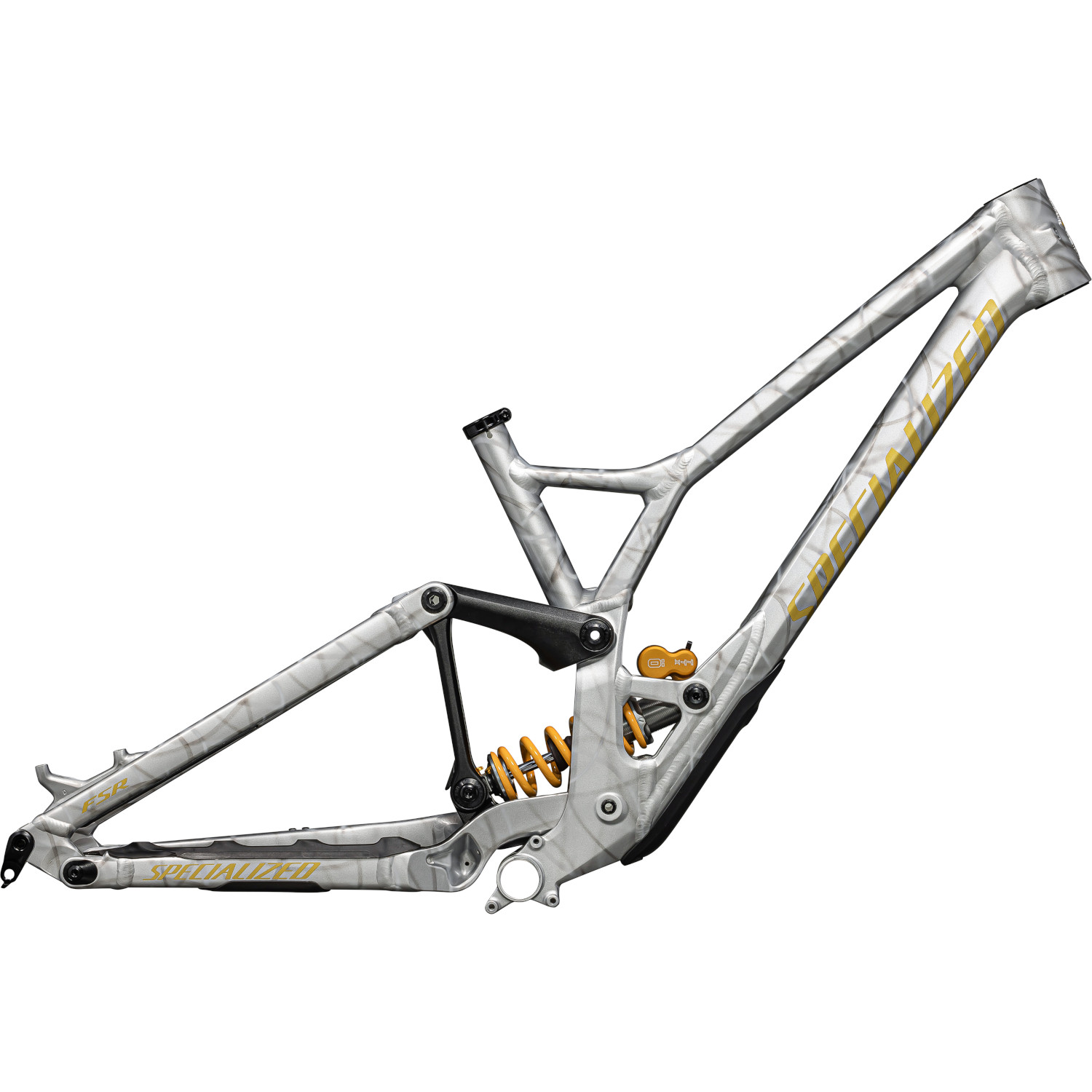 Picture of Specialized DEMO RACE - Frameset - 2024 - gloss silver dust / metallic sulphur