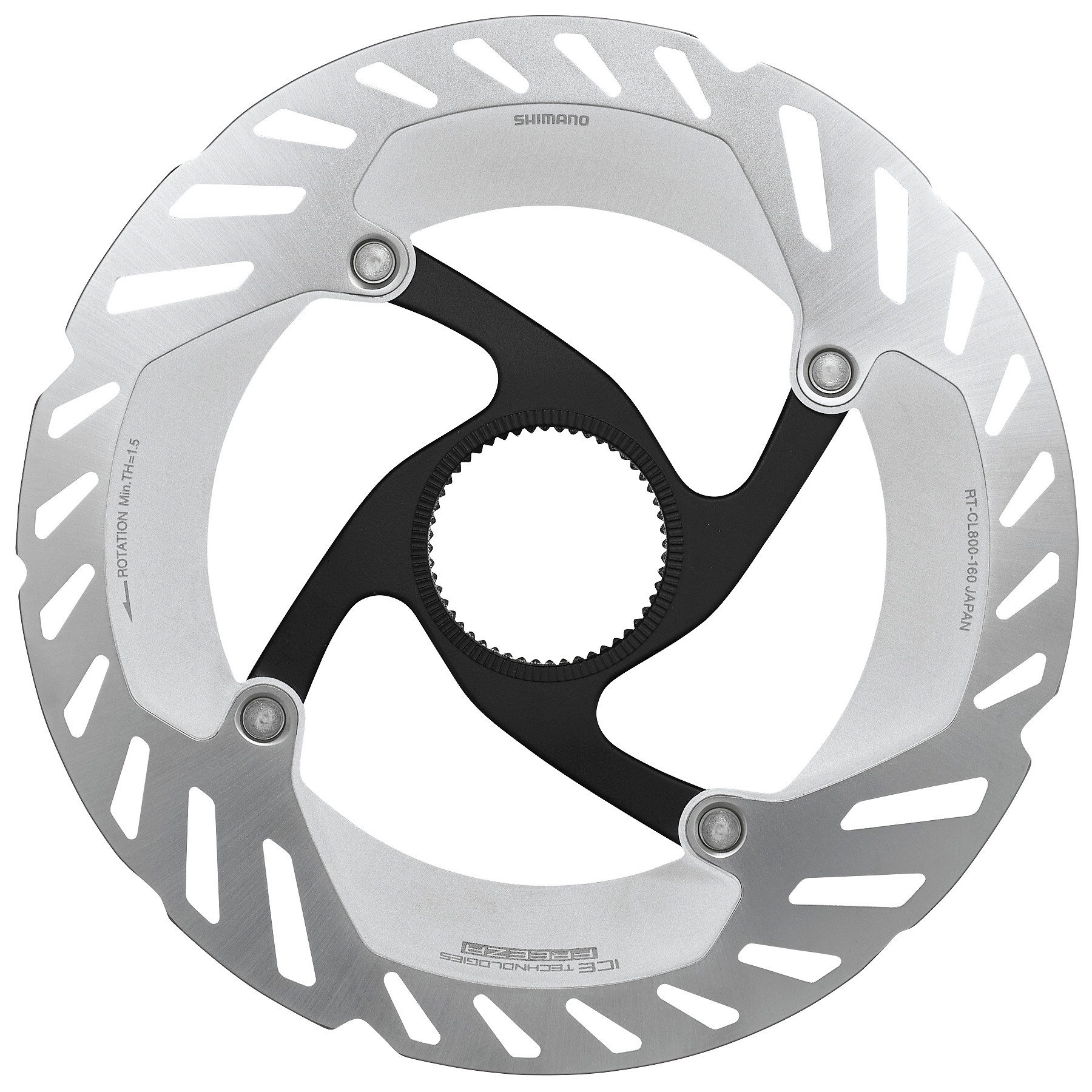 Picture of Shimano RT-CL800 Disc Brake Rotor - Centerlock | Ice-Tech Freeza - black/silver