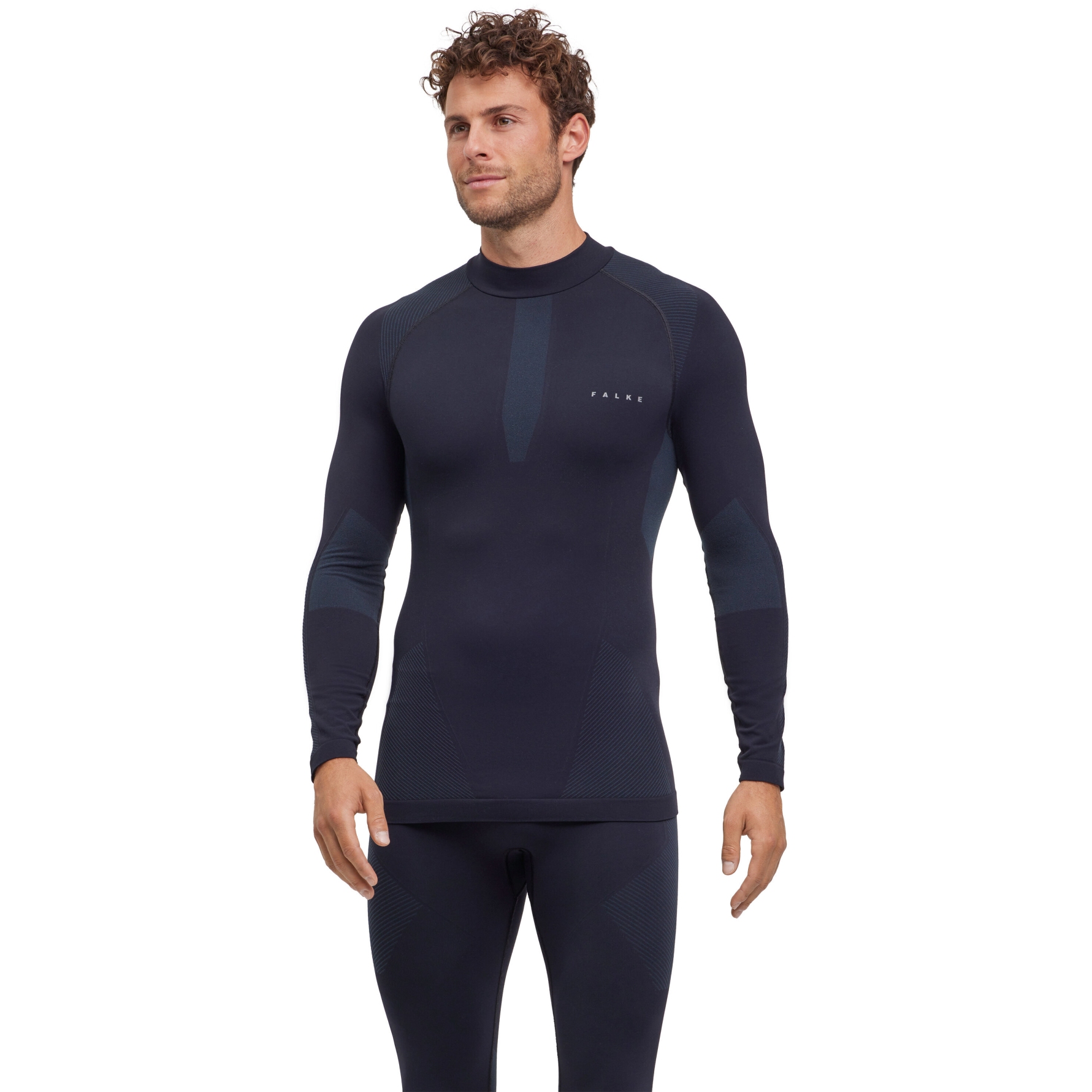 Produktbild von Falke Warm Rollkragen-Langarmshirt Herren - schwarz 3000 (39660)