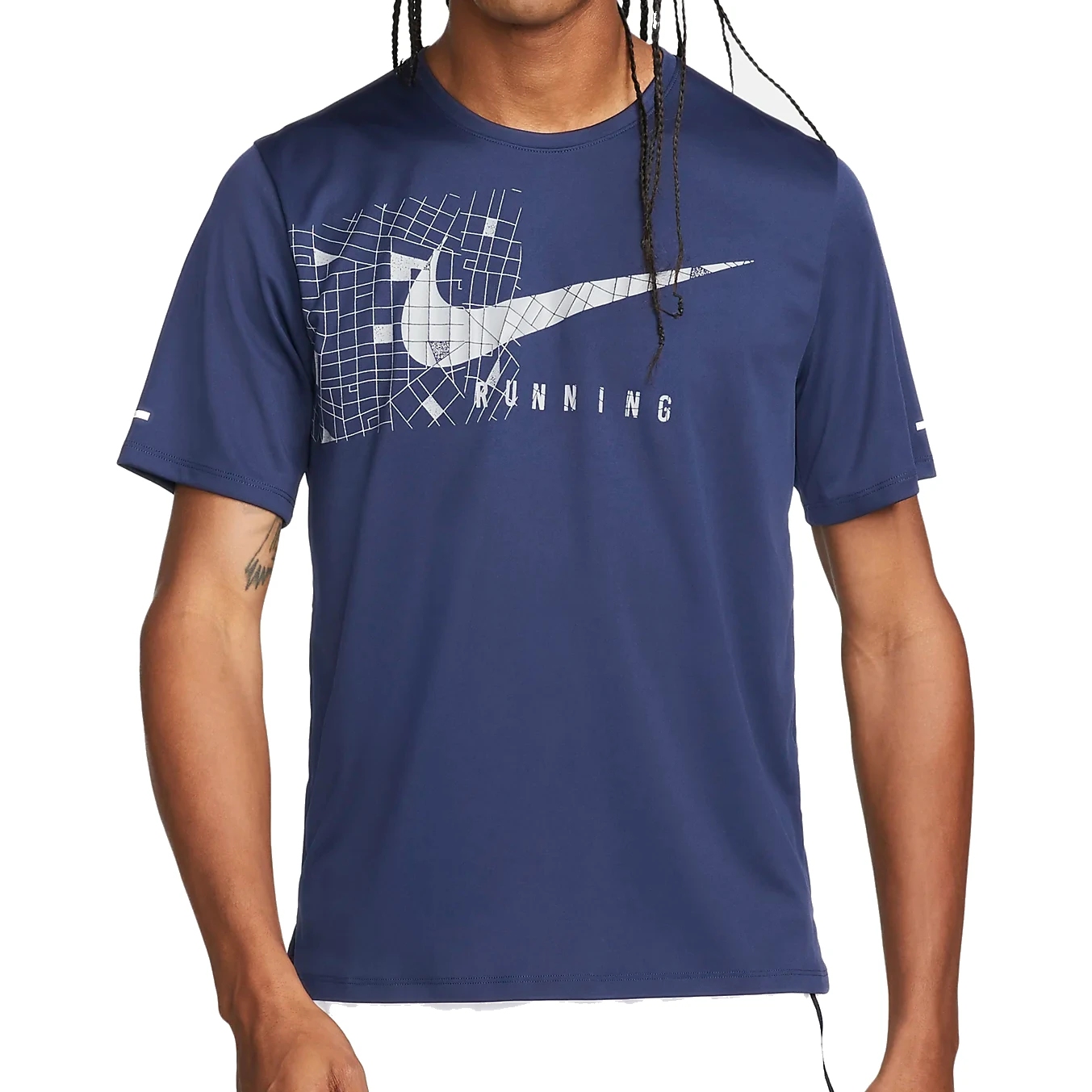 Bild von Nike Dri-FIT UV Miler Run Division Laufshirt - midnight navy/reflective silver DQ6491-410