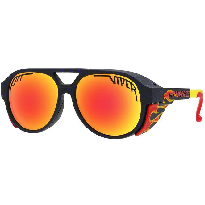Lunettes De Soleil Pit Viper Slammer The Ignition - Occasion Très Bon État, Lentilles Polarisées Jaunes, Monture Rouge