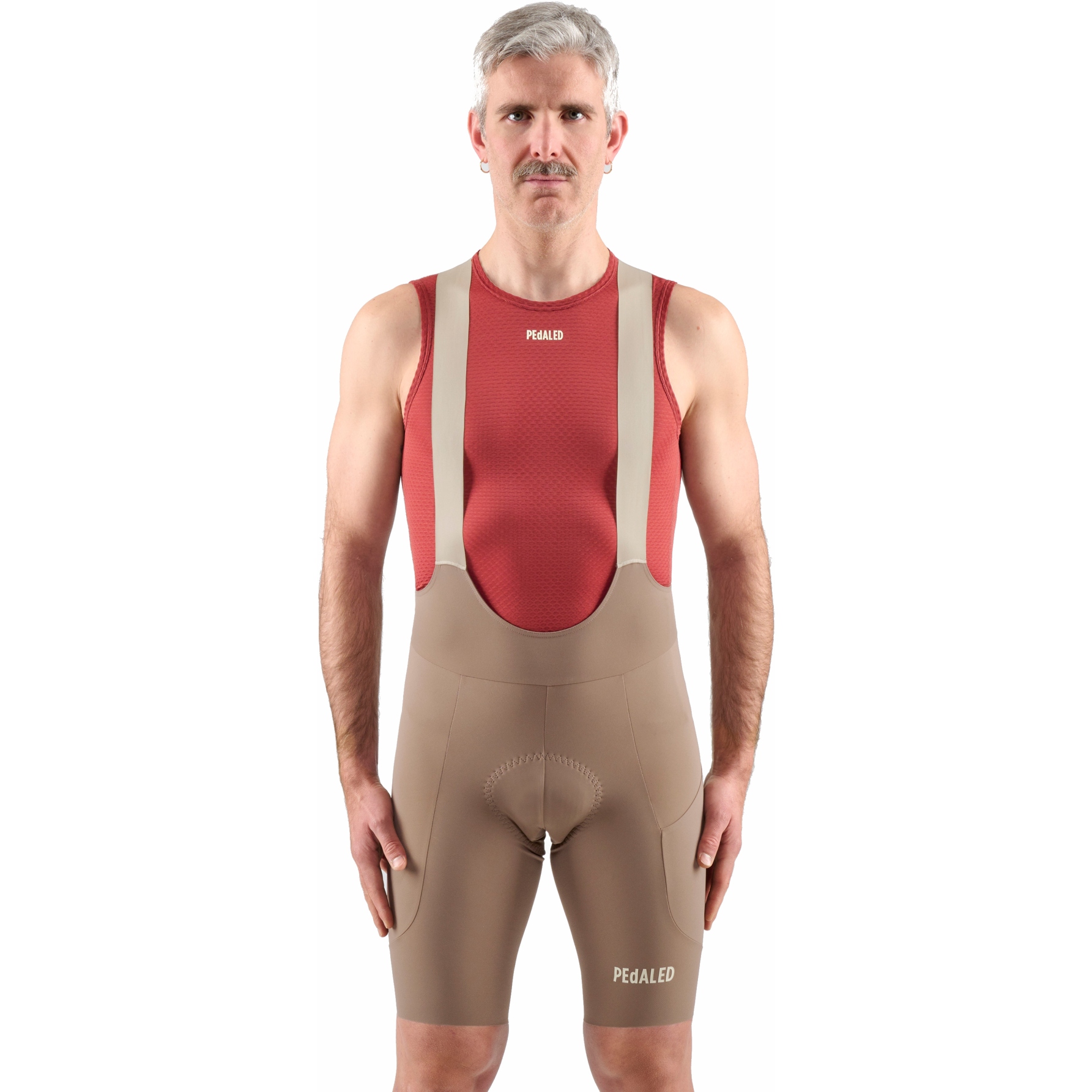 Picture of PEdALED E. Lightweight Bib Shorts Men - Brown