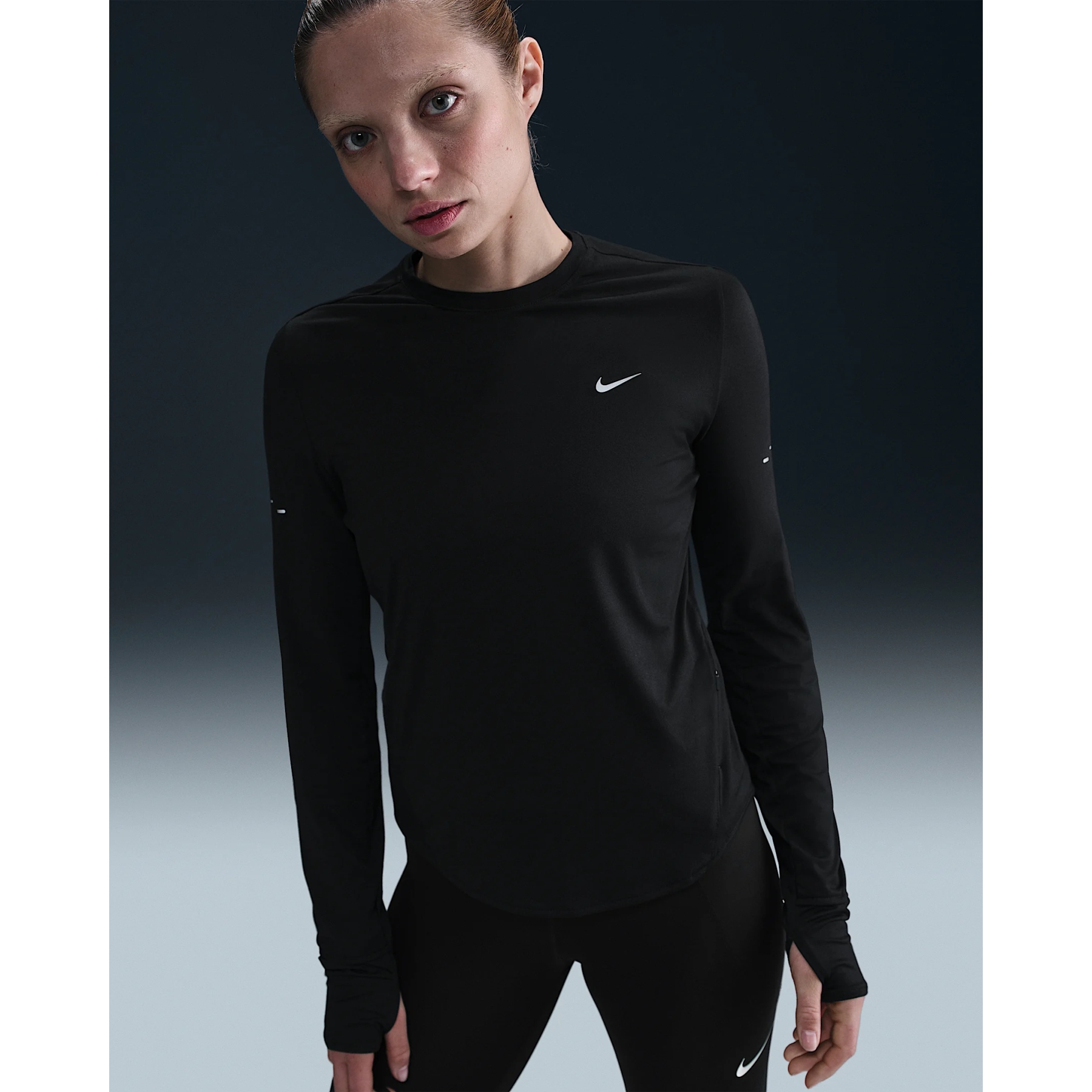 black long sleeve nike top