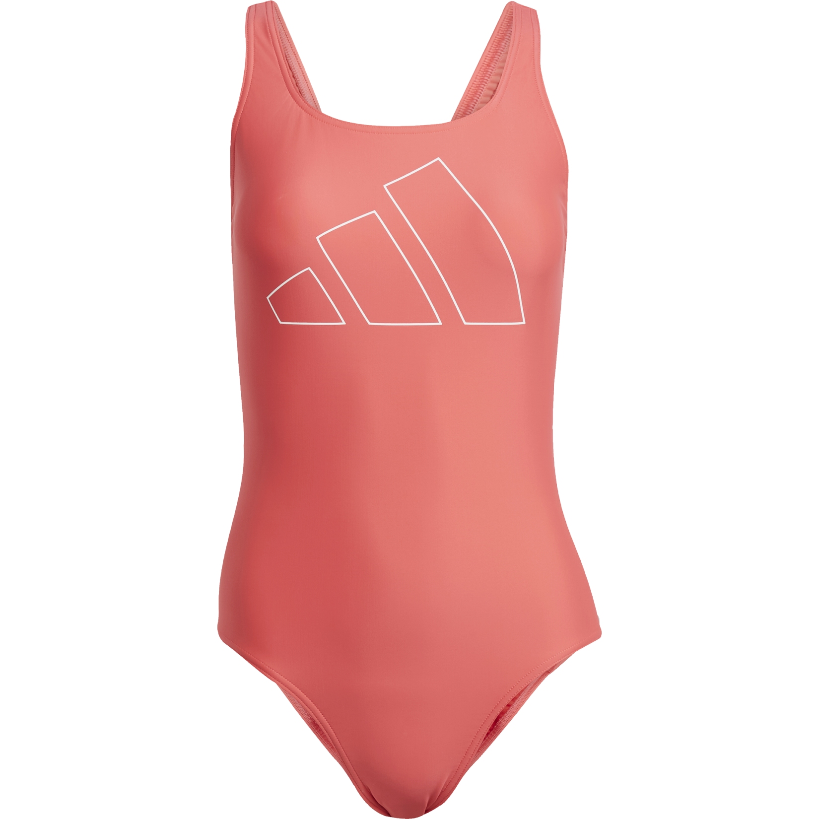 adidas Big Bars X-Back Swimsuit Women - semi lucid red/white